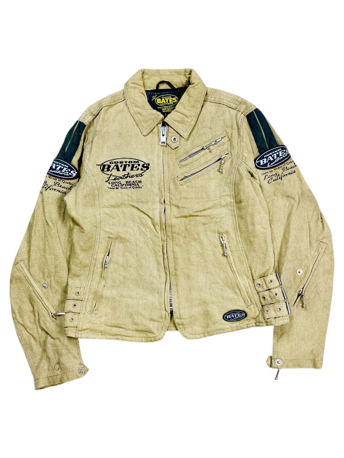 20471120 2000s Bates - Multizip Biker canvas Jacket Size US M / EU 48-50 / 2 - 1 Thumbnail