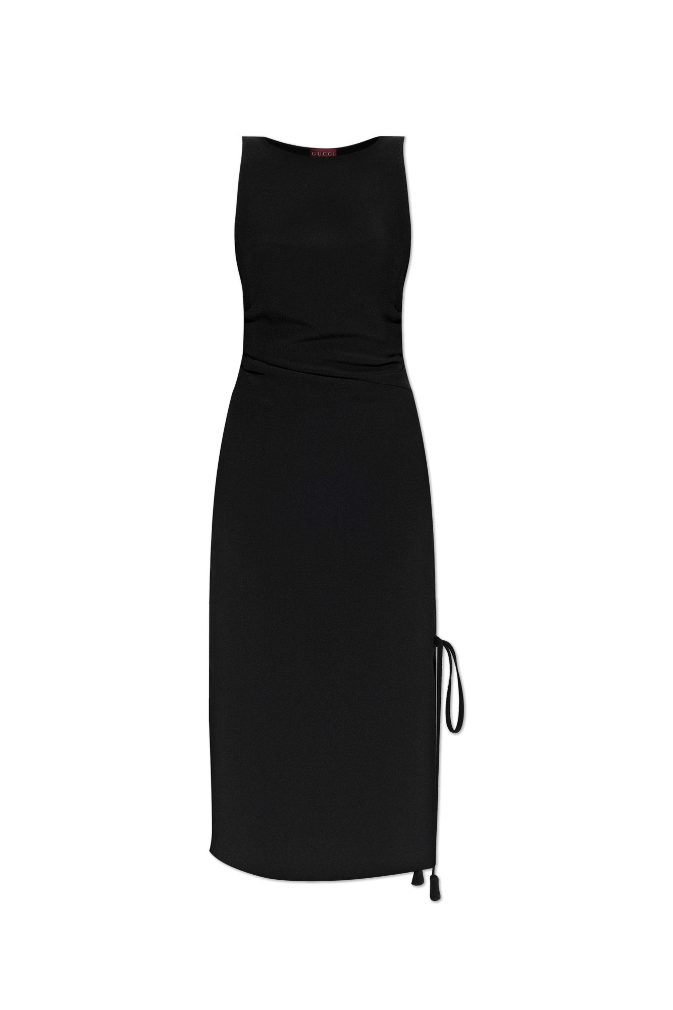 Gucci o1la5ras0526 Silk Crepe Dress With Embroidery in Black Size XS / US 0-2 / IT 36-38 - 1 Thumbnail