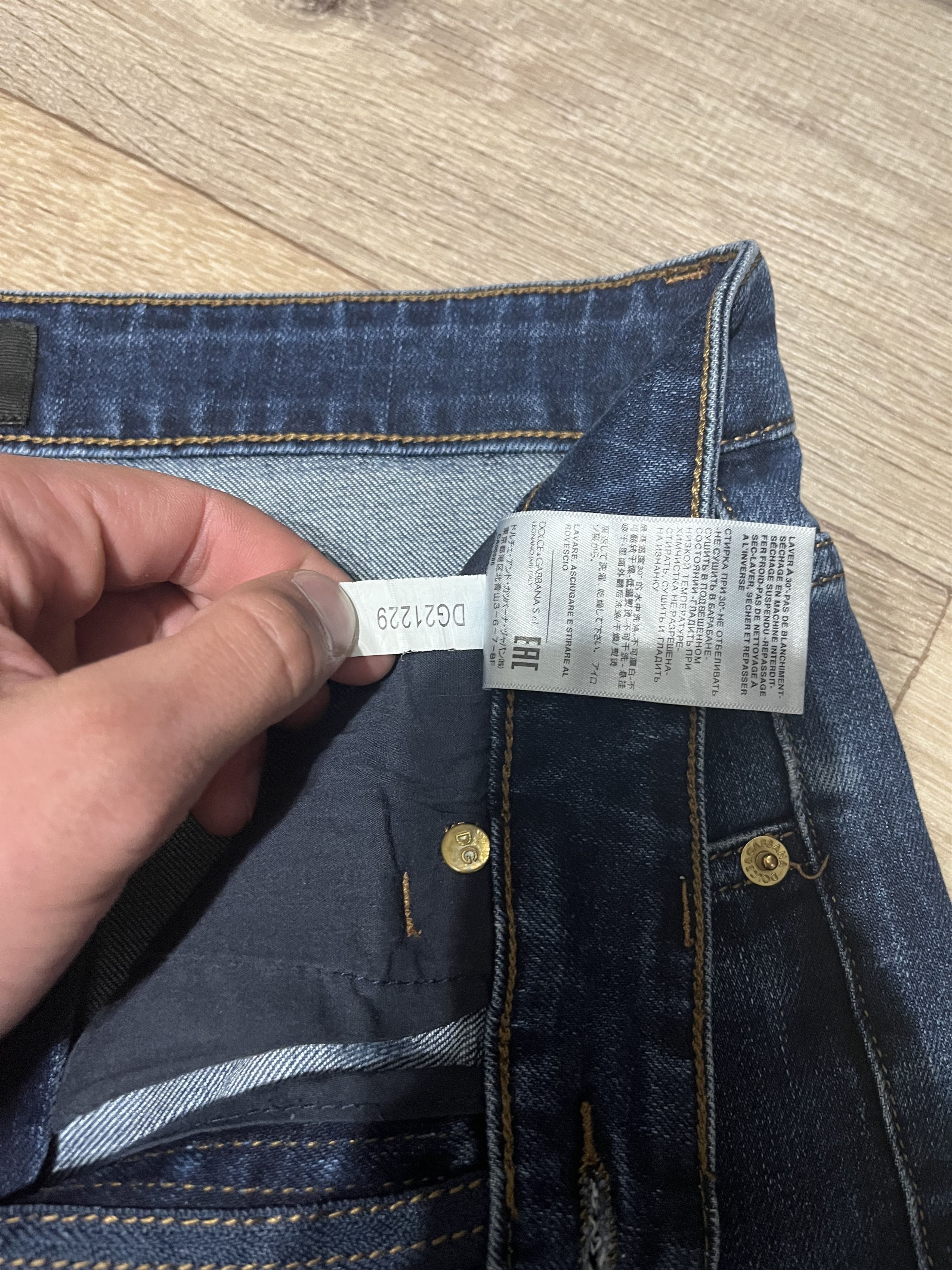 Dolce & Gabbana Dolce & Gabbana Slim Fit Dark Indigo Jeans DG21229 Size US 33 - 7 Thumbnail
