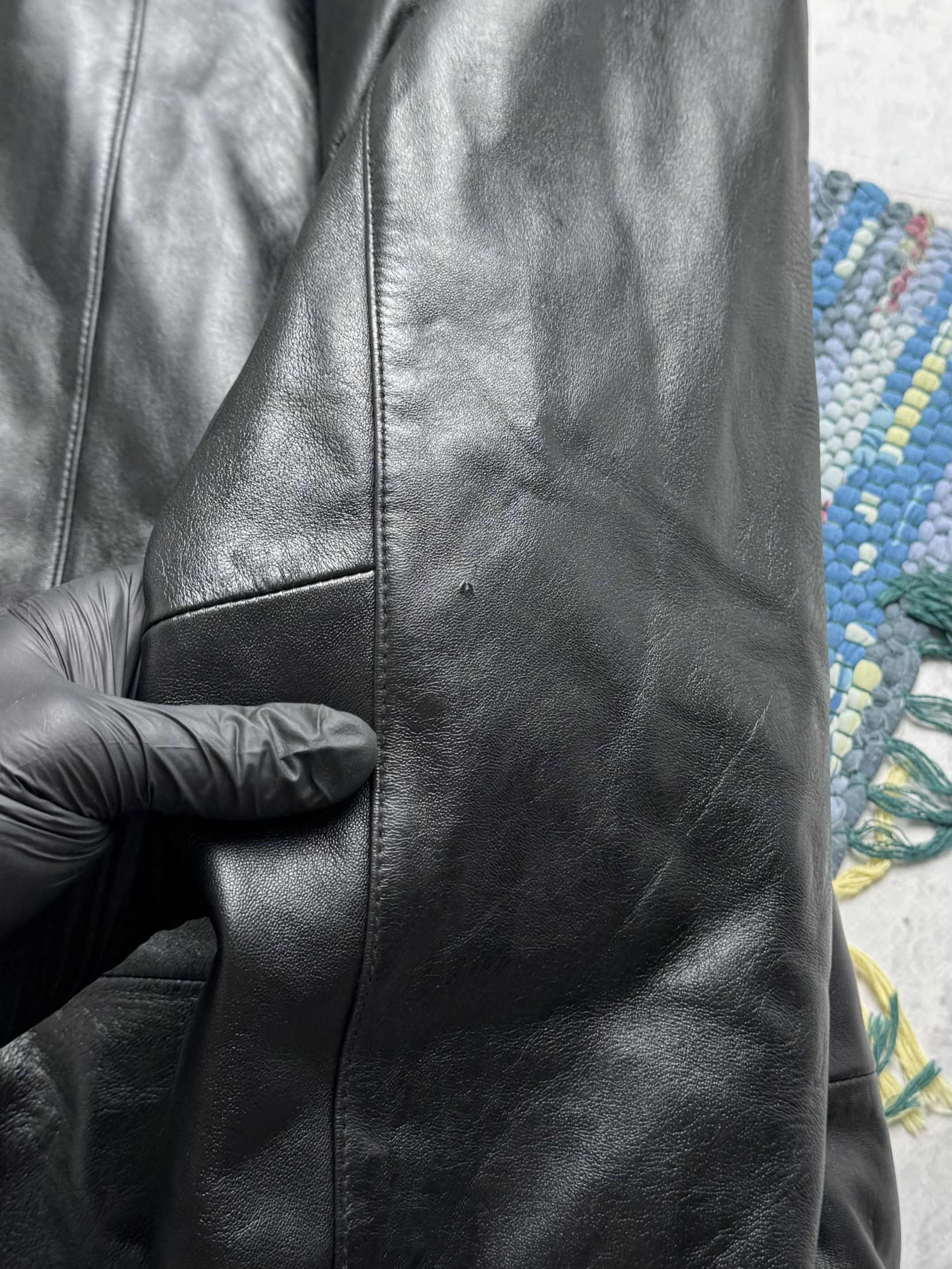 Vintage Vintage Heavy Leather Coat A6(V1)D15 Size US M / EU 48-50 / 2 - 10 Thumbnail