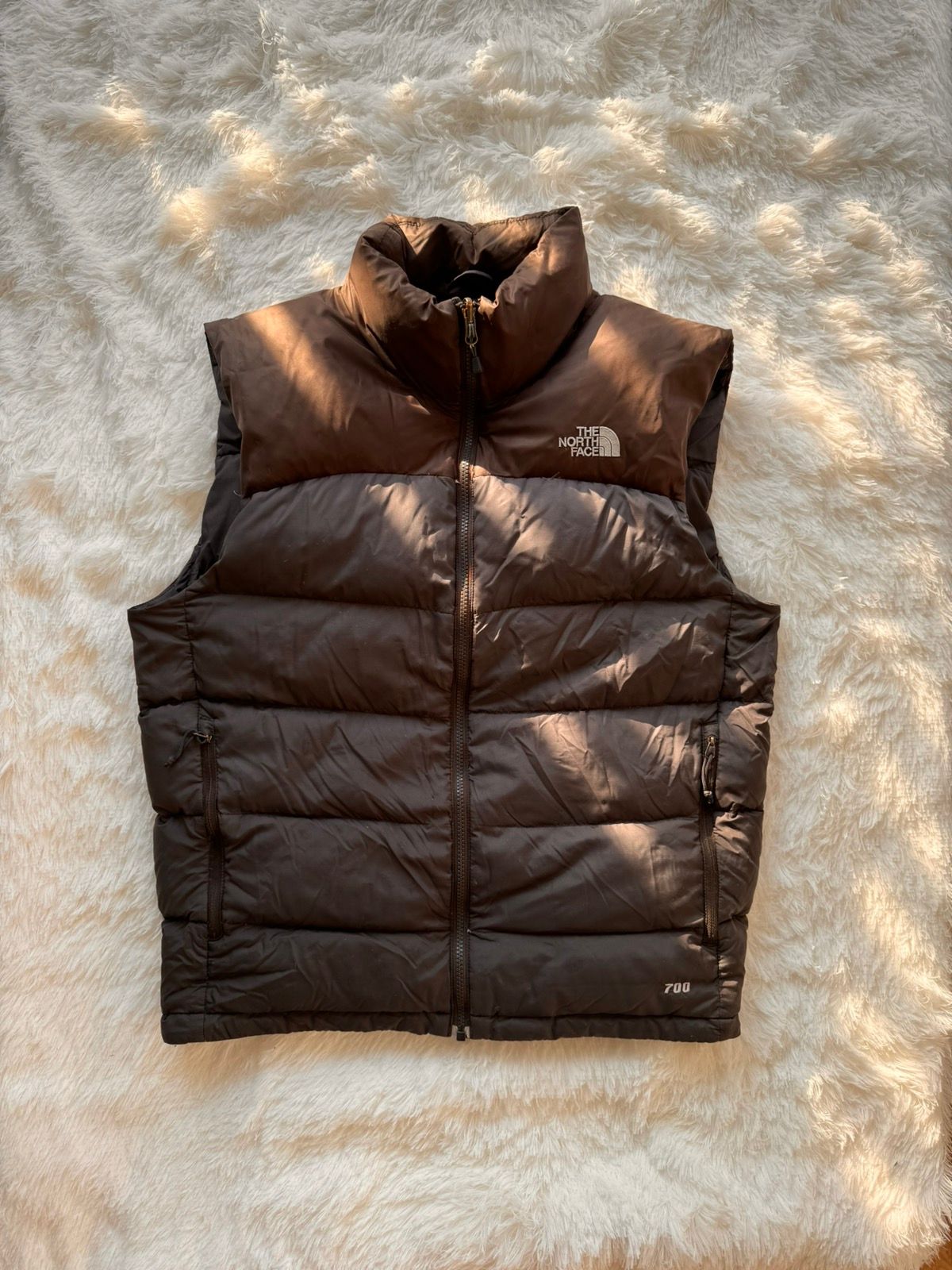 Pre-owned The North Face X Vintage The North Face 700 Brown Puffer Down Vest