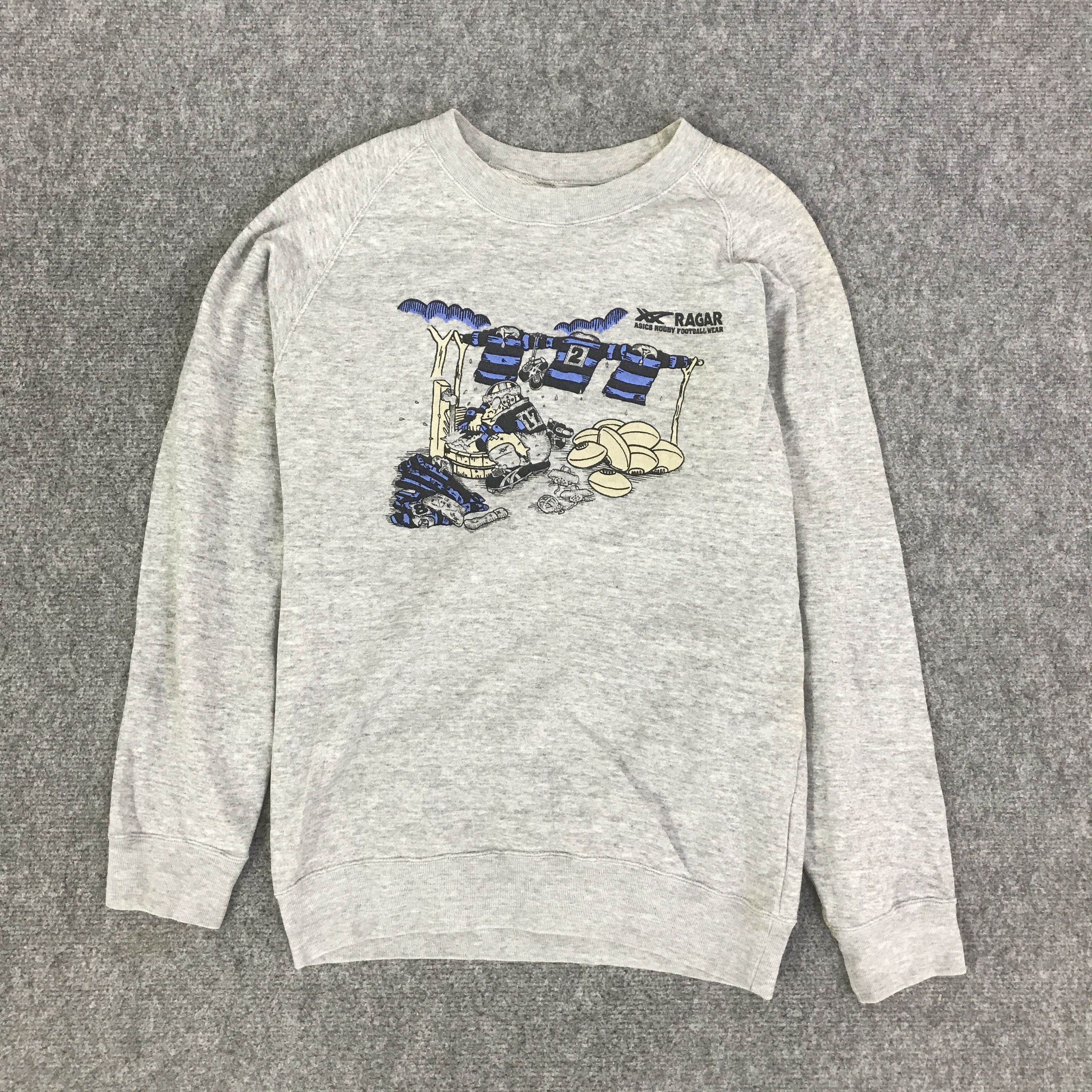 Japanese Brand VTG ASICS RUGBY FOOTBALL WEAR SWEATSHIRT K126B18 Size US L / EU 52-54 / 3 - 1 Thumbnail