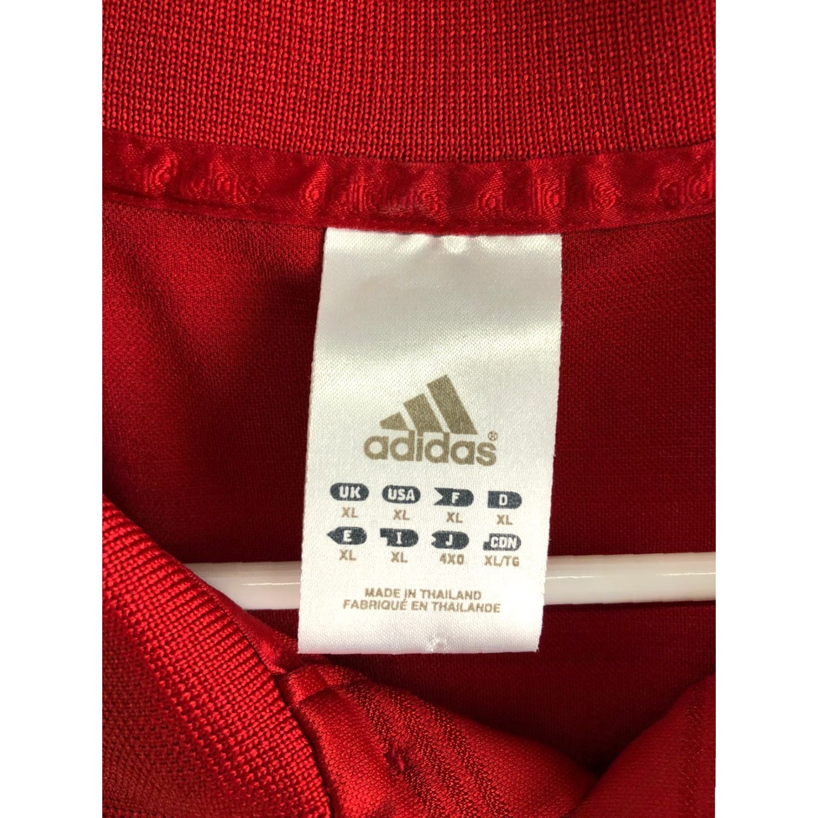 Adidas Adidas Polo Mens XL Red Short Sleeve Pullover Wisconsin Basketball Button Polo Shirt Mens XL Red Size US XL / EU 56 / 4 - 6 Thumbnail