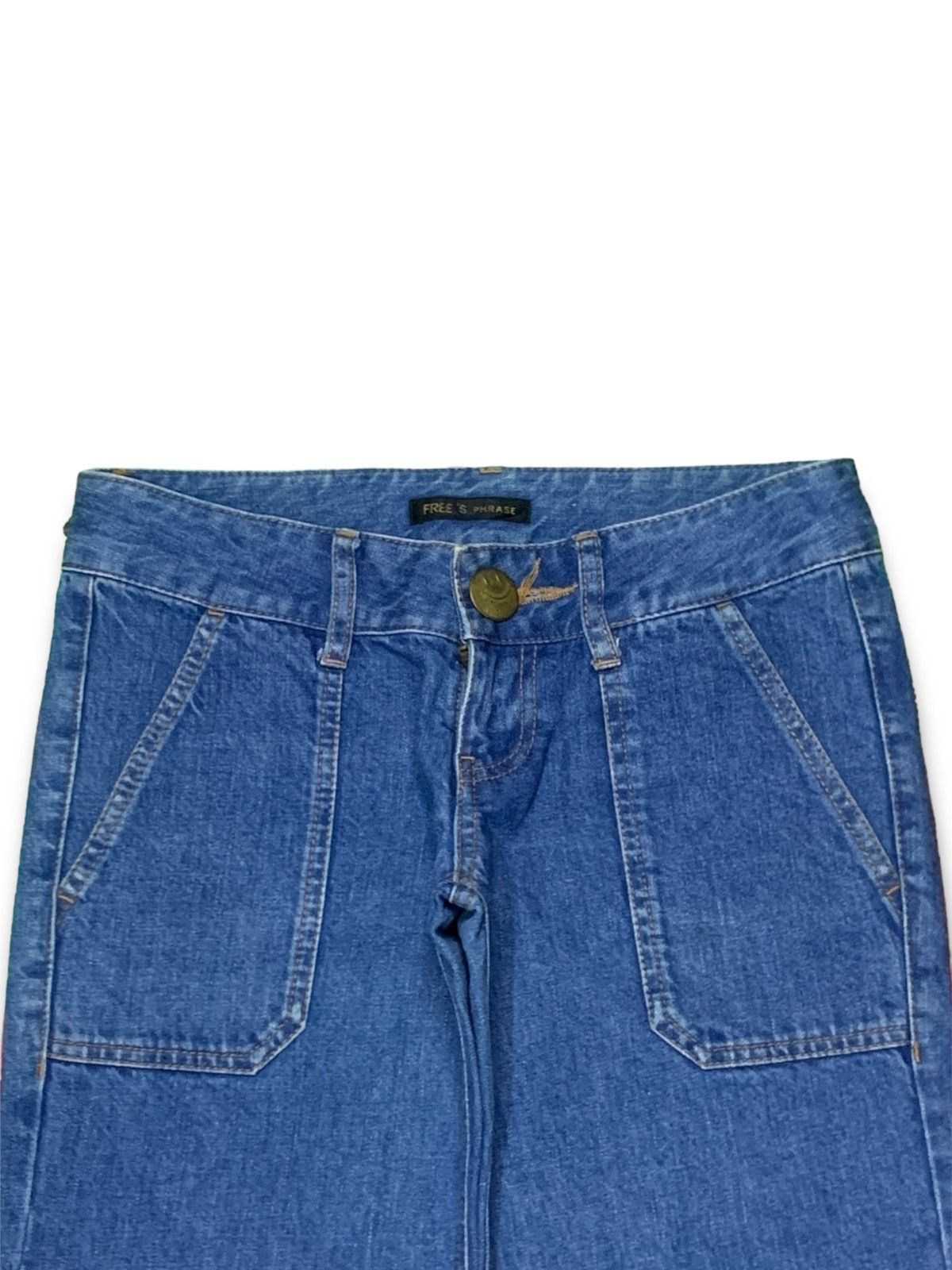 Japanese Brand Vintage Japanese Blue Wash Distressed Fatigue Flare Jeans Size 30" / US 8 / IT 44 - 4 Thumbnail