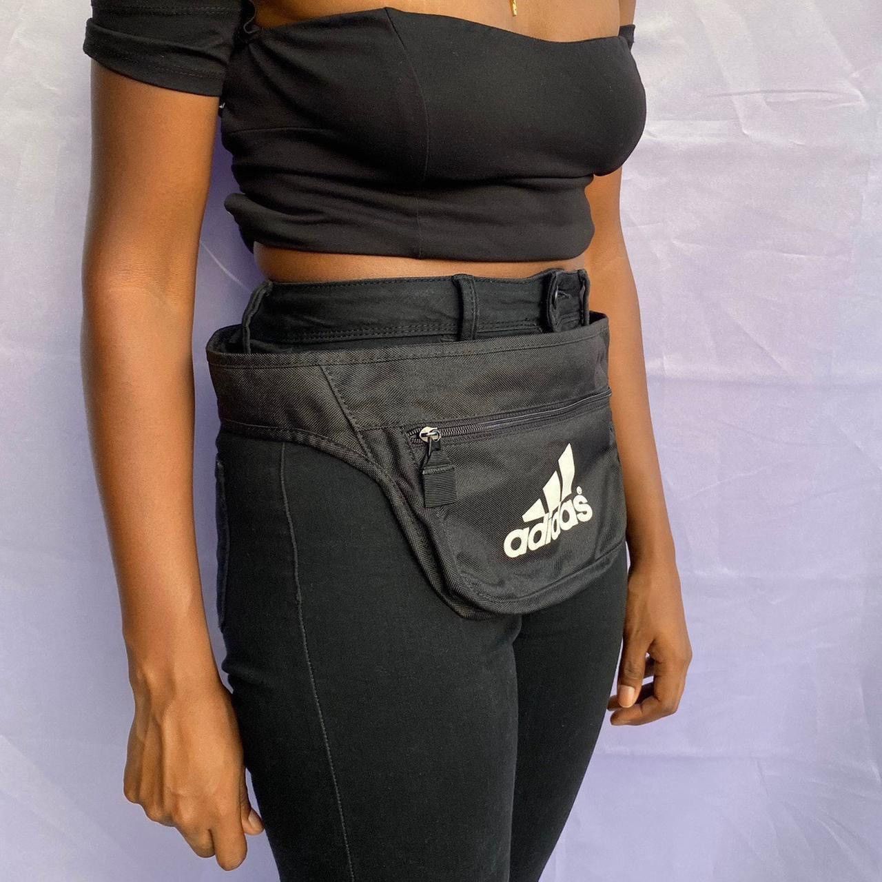 Adidas × Vintage Vintage black Adidas Fanny pack waist fanny pack logo Size ONE SIZE - 3 Thumbnail