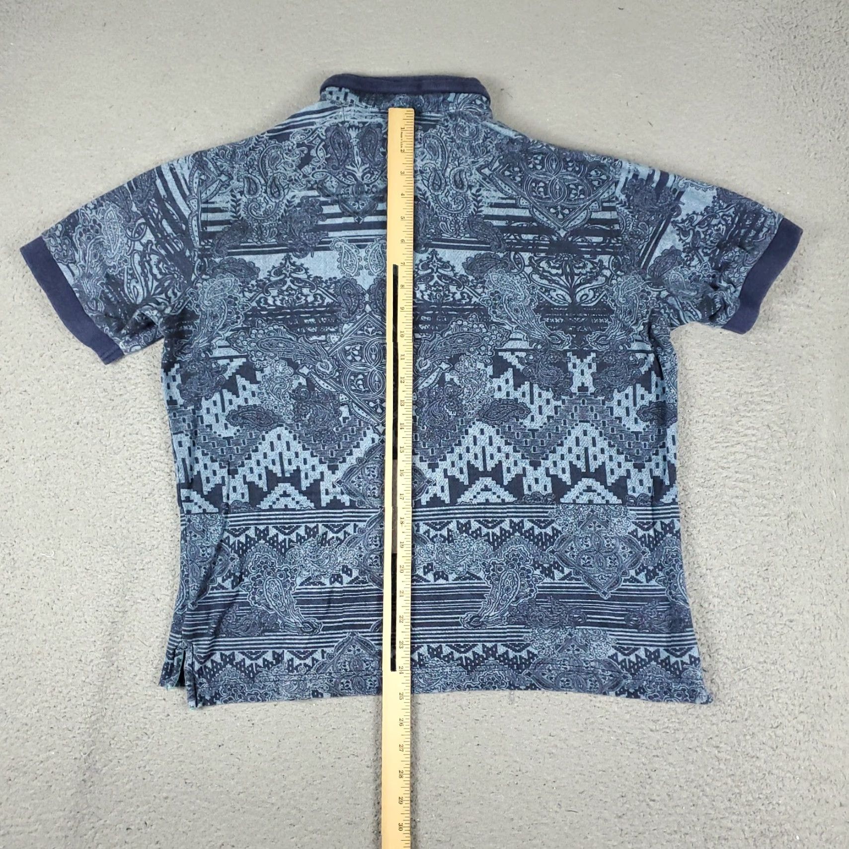 Robert Graham Robert Graham Polo Shirt Mens Medium Blue Abstract Casual Short Sleeve Adult * Size US M / EU 48-50 / 2 - 4 Thumbnail