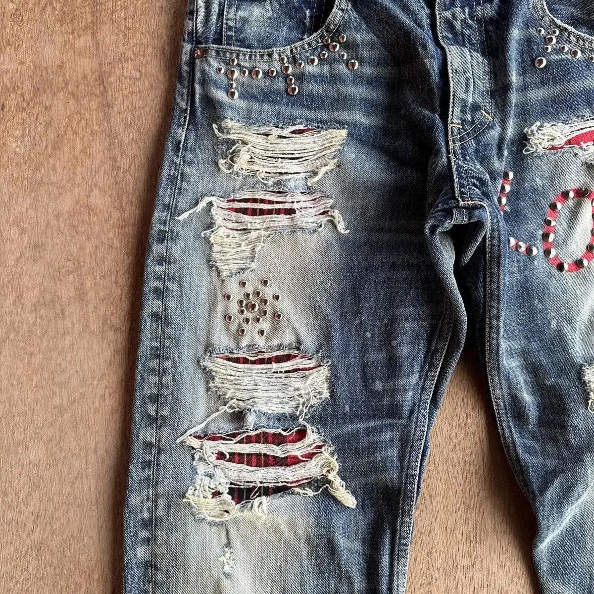 Seditionaries STEALS💥RNA JAPAN Jeans Spike/Studded Distressed Denim Pants Size US 32 / EU 48 - 4 Thumbnail