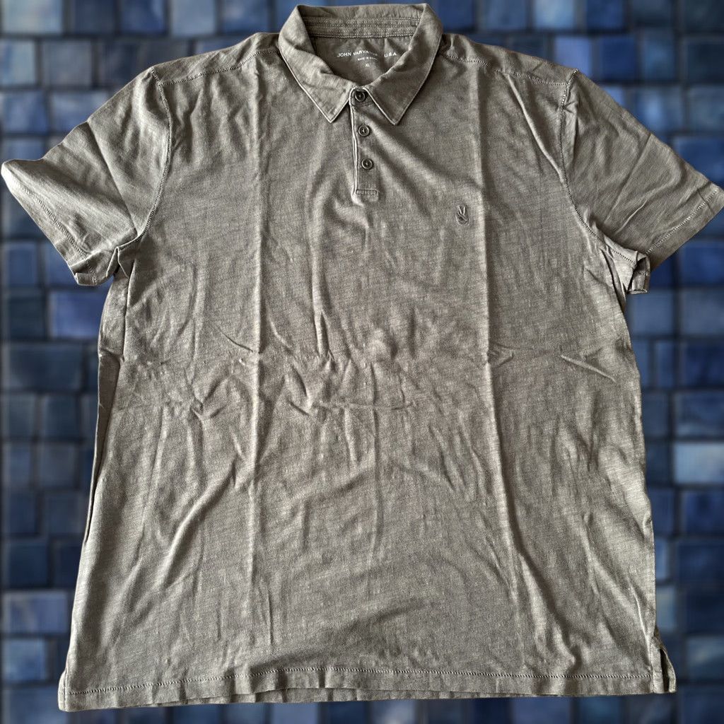 John Varvatos John Varvatos Polo Shirt Mens XL Green Short Sleeve Casual Preppy Polo Shirt Size US XL / EU 56 / 4 - 1 Thumbnail