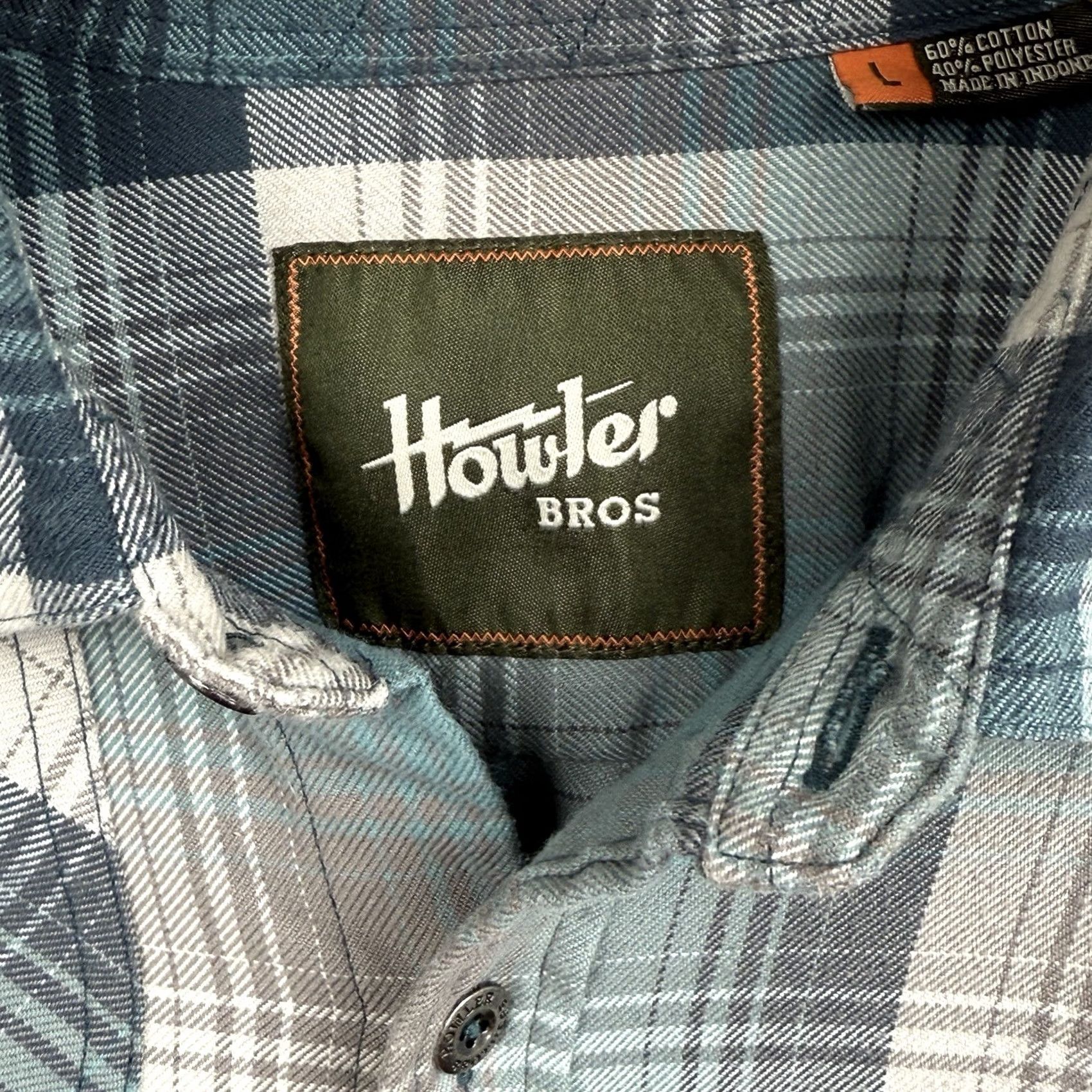 Howler Brothers Howler Brothers Harker Flannel Shirt Mens L Blue Plaid Button-Up Size US L / EU 52-54 / 3 - 3 Thumbnail
