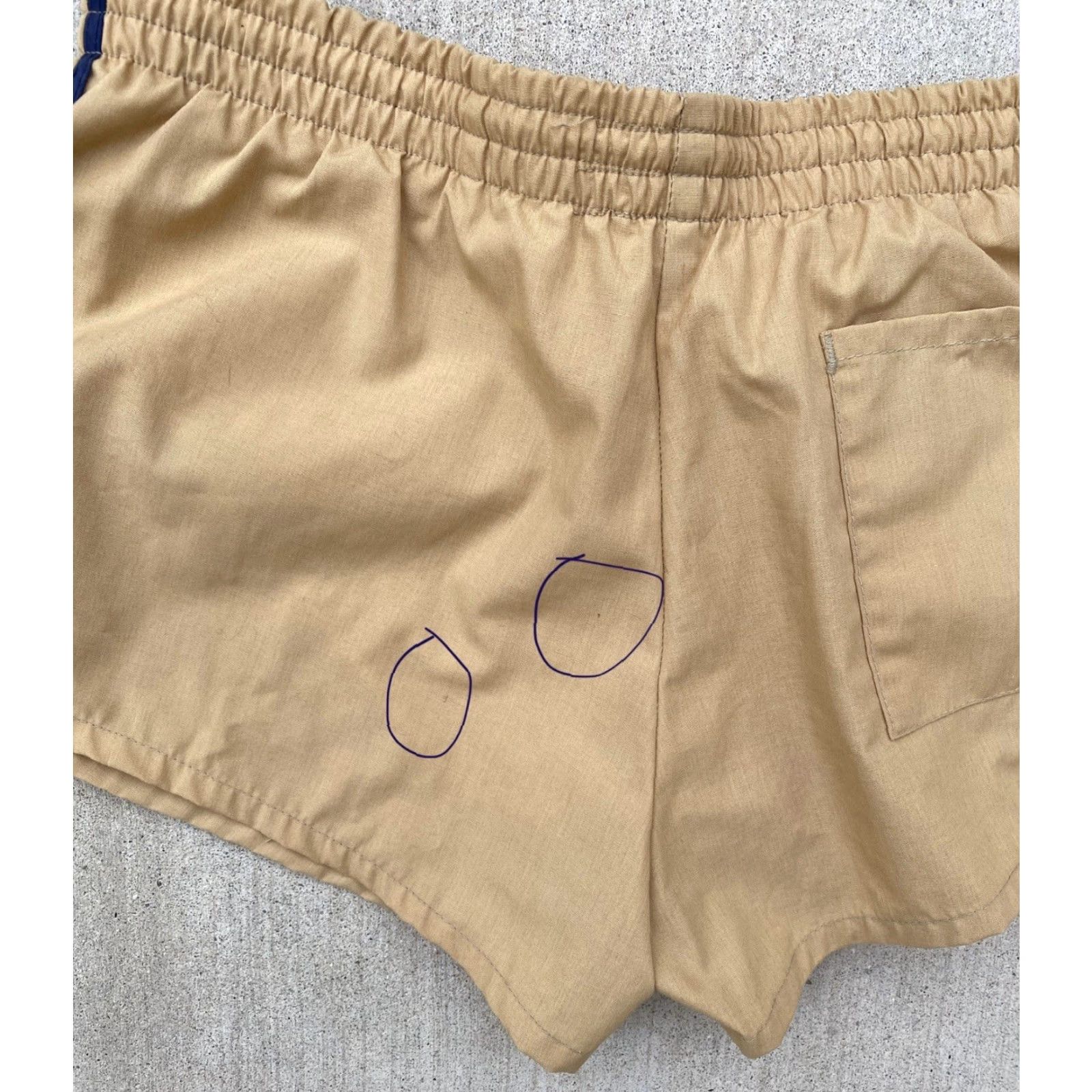 Swims VINTAGE Surf Pacific Mens Swim Short Striped Beige M Swimsuit Bottom Beach 90s Mens Boys Size US 31 - 6 Thumbnail