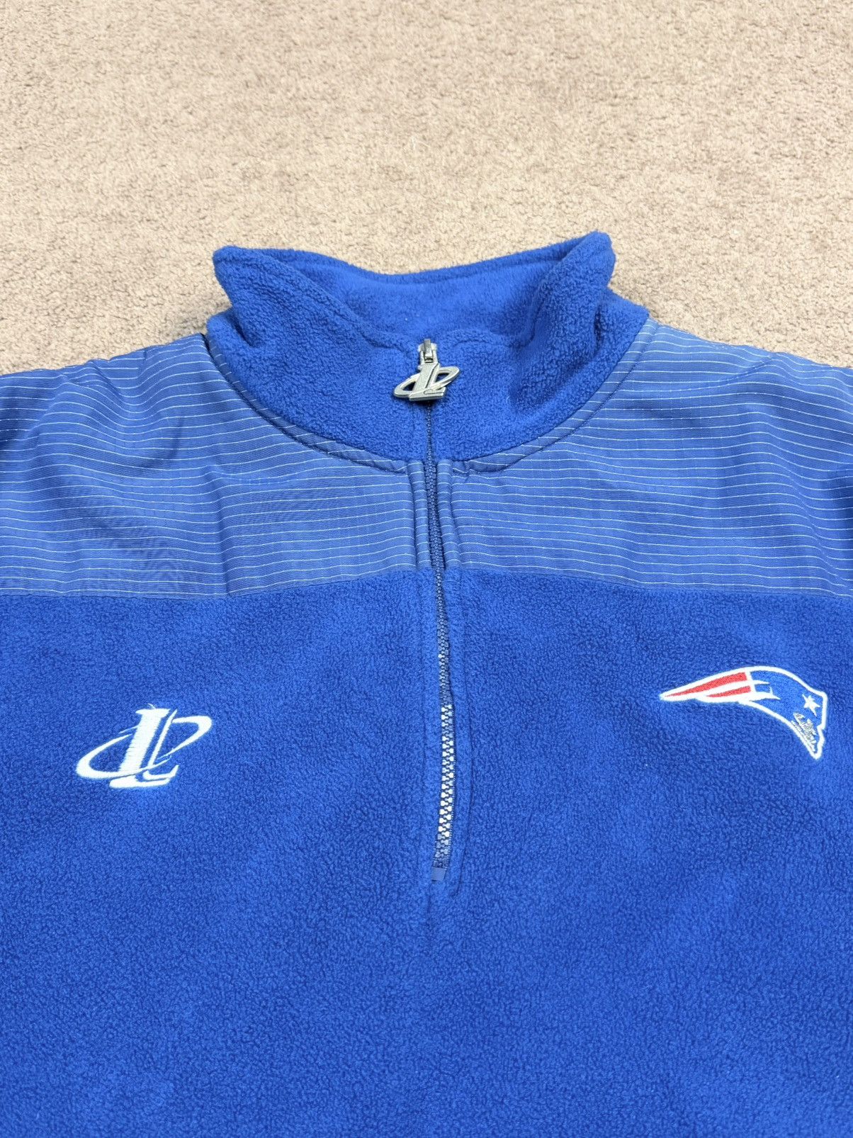 Logo Athletic 90’s New England Patriots quarter-zip fleece sweatshirt Size US XL / EU 56 / 4 - 1 Thumbnail