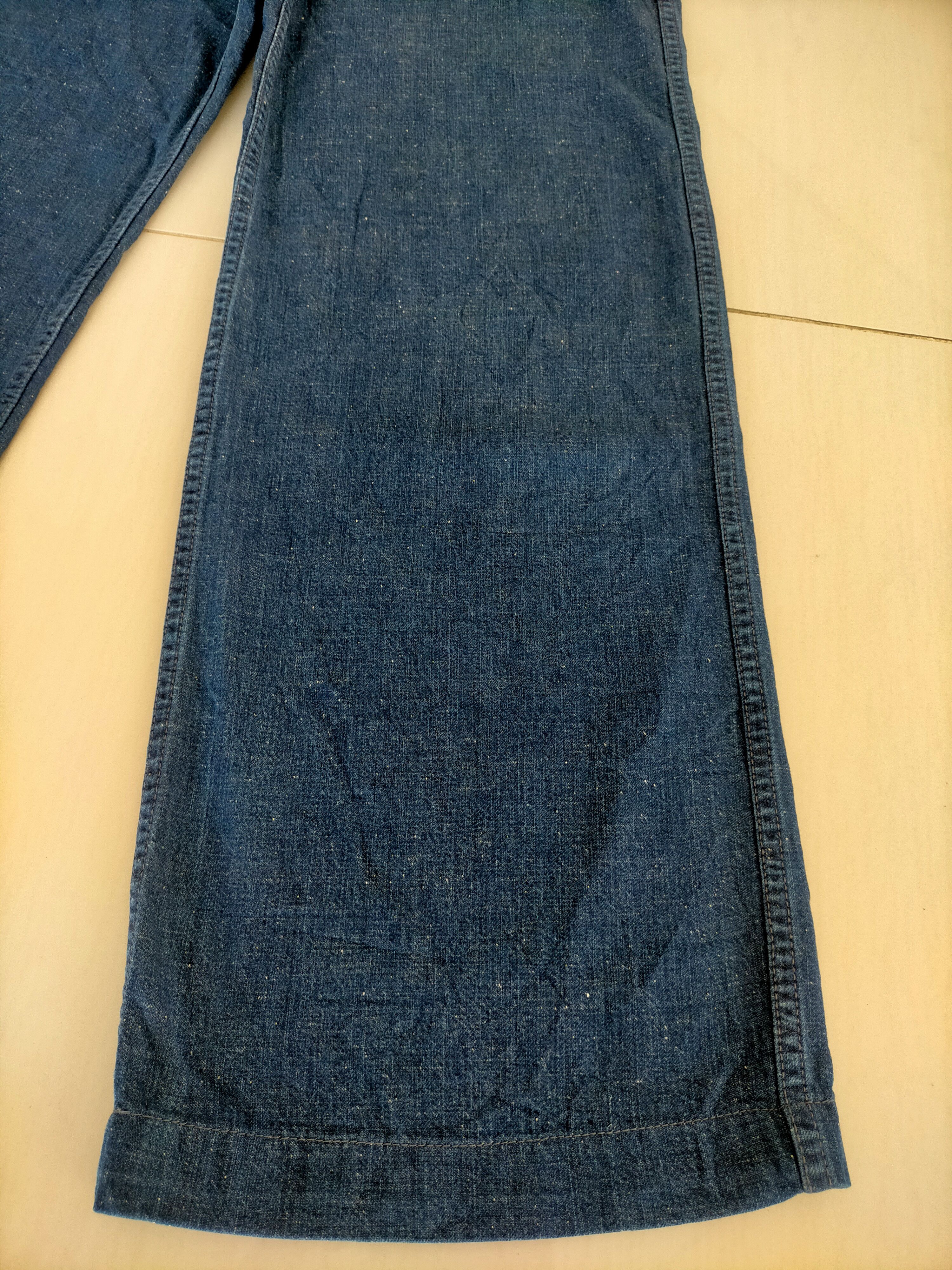 Orslow Orslow Made in Japan Wide Leg Flare Buckle Blue Jeans Size US 32 / EU 48 - 10 Thumbnail