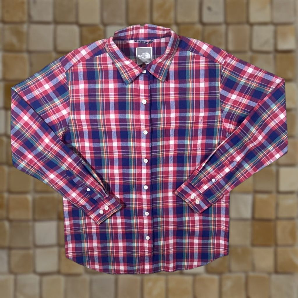 The North Face The North Face TNF Multi Plaid Check Polyester Blend Long Sleeve Shirt Women's L Size L / US 10 / IT 46 - 1 Thumbnail