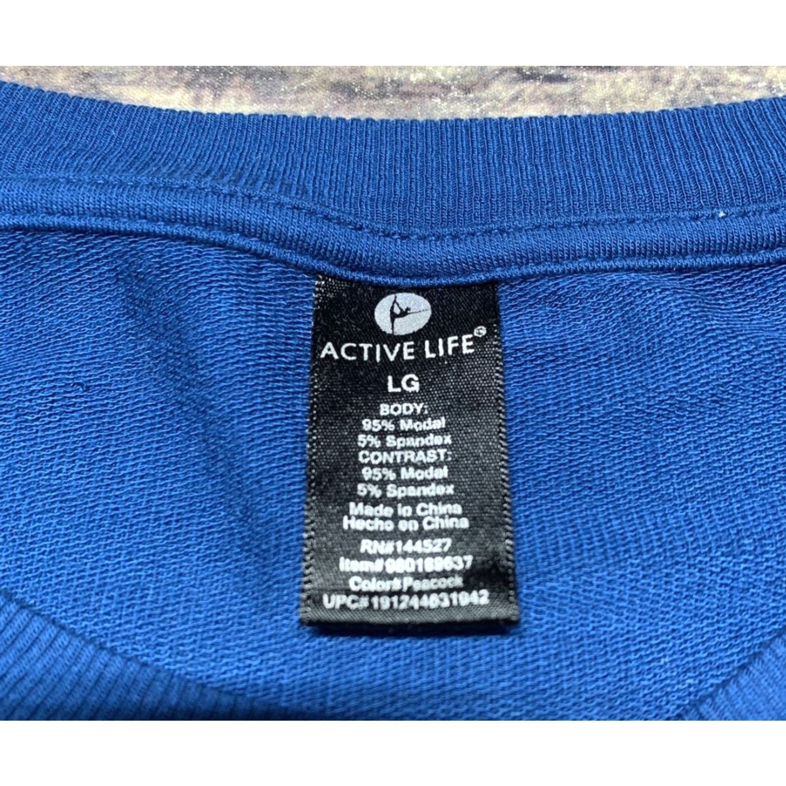 Alife Active Life Womens Blue Scoop Neck Side Slit Pullover Size Large Size L / US 10 / IT 46 - 2 Thumbnail
