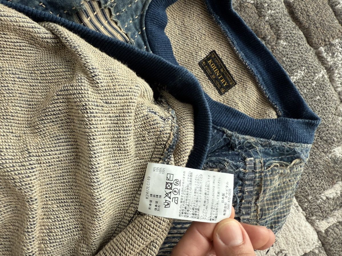 Kapital KAPITAL Boro Distressed Cotton/Linen Patchwork Sweatshirt Size US M / EU 48-50 / 2 - 11 Thumbnail