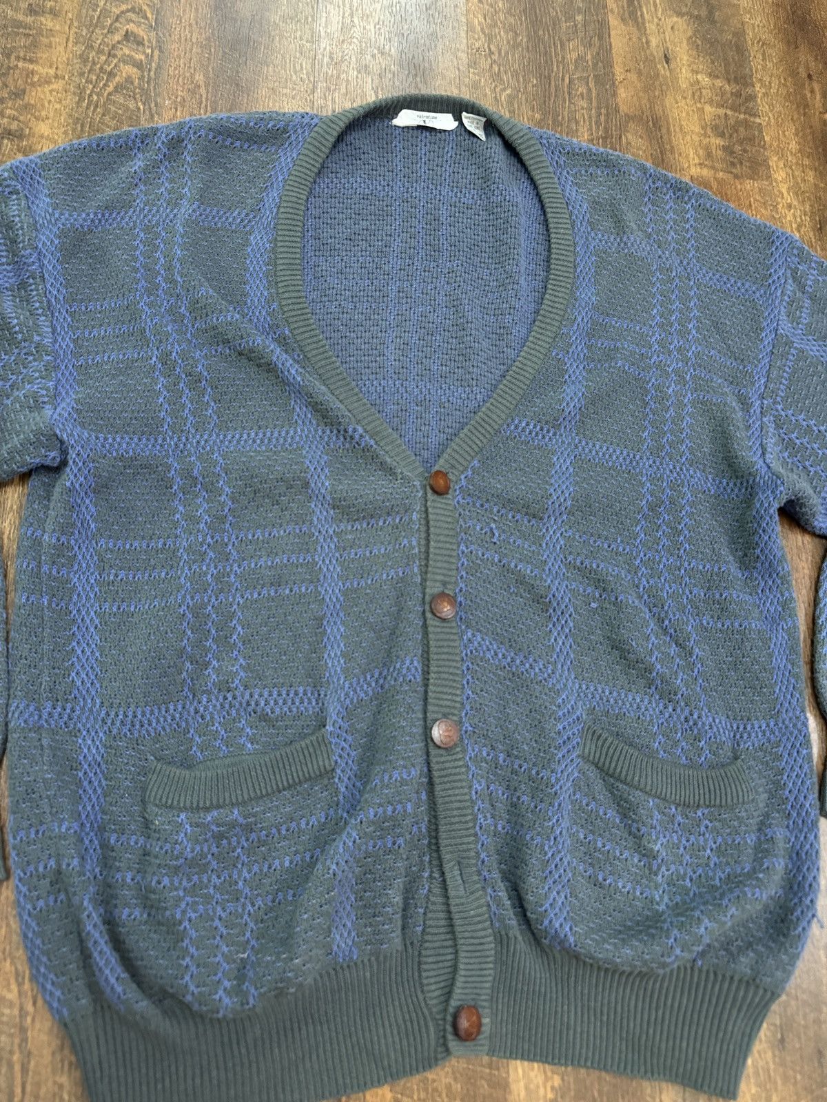 Valentino × Vintage Vintage 90s Valentino Cardigan Sweater Coogi Style Size US XL / EU 56 / 4 - 3 Thumbnail