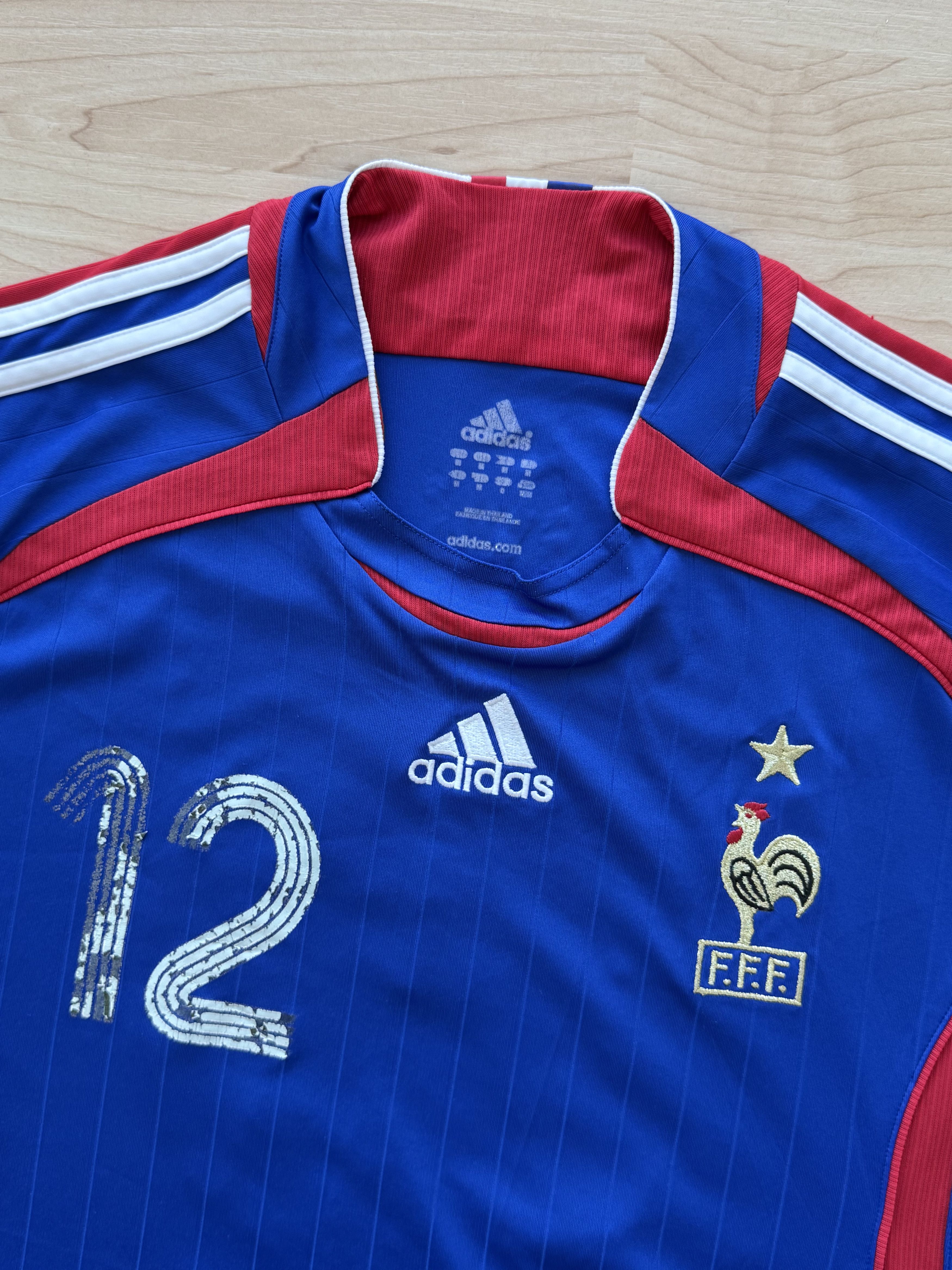 Adidas Football shirt soccer FC France Home 2006/2007 Size US M / EU 48-50 / 2 - 5 Thumbnail
