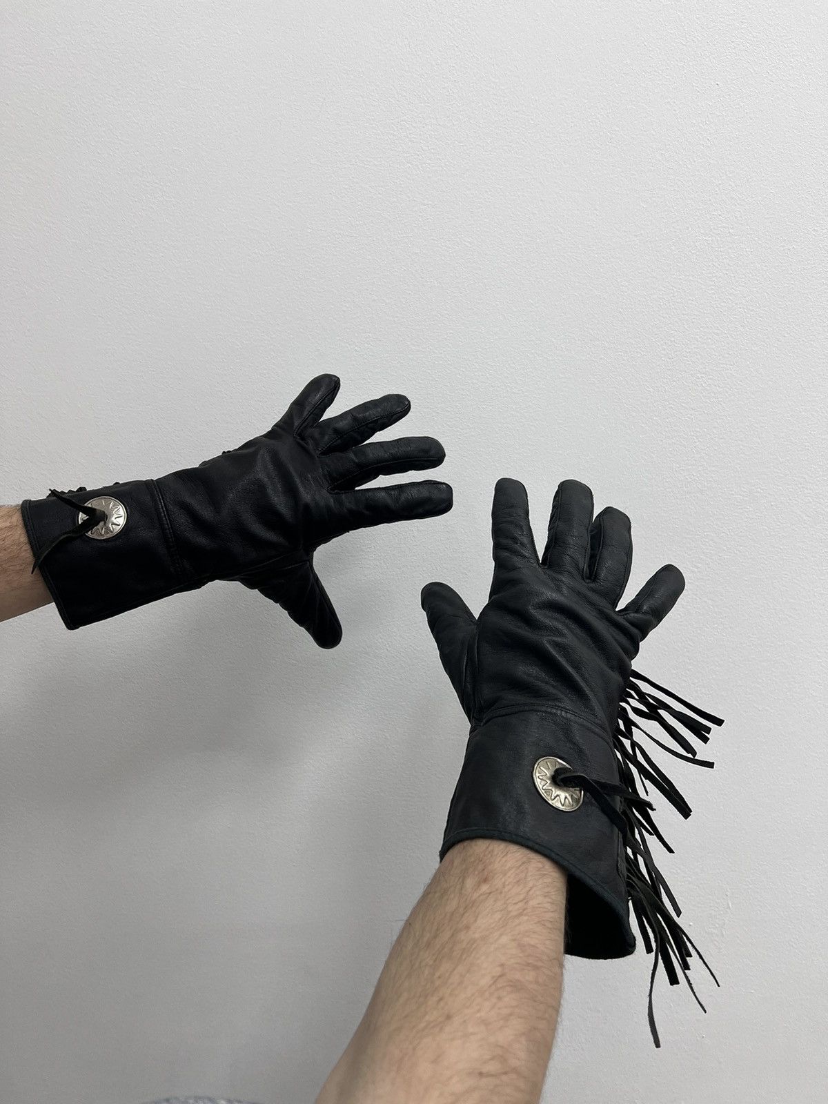 If Six Was Nine Vintage moto gloves Y2k JAPAN AVANT GARDE STYLE Size ONE SIZE - 2 Thumbnail