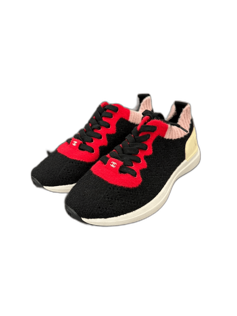 Chanel Chanel Pink Black Logo Athletic Sneakers Size US 8 / EU 41 - 1 Thumbnail