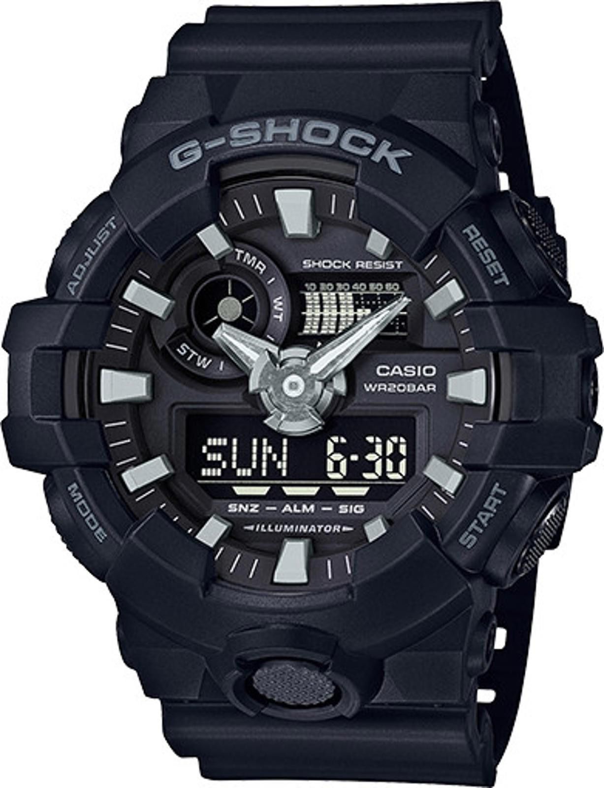 G Shock New Casio G-ShockSuper Illuminator Ana-Digital 3D Black Size ONE SIZE - 1 Thumbnail