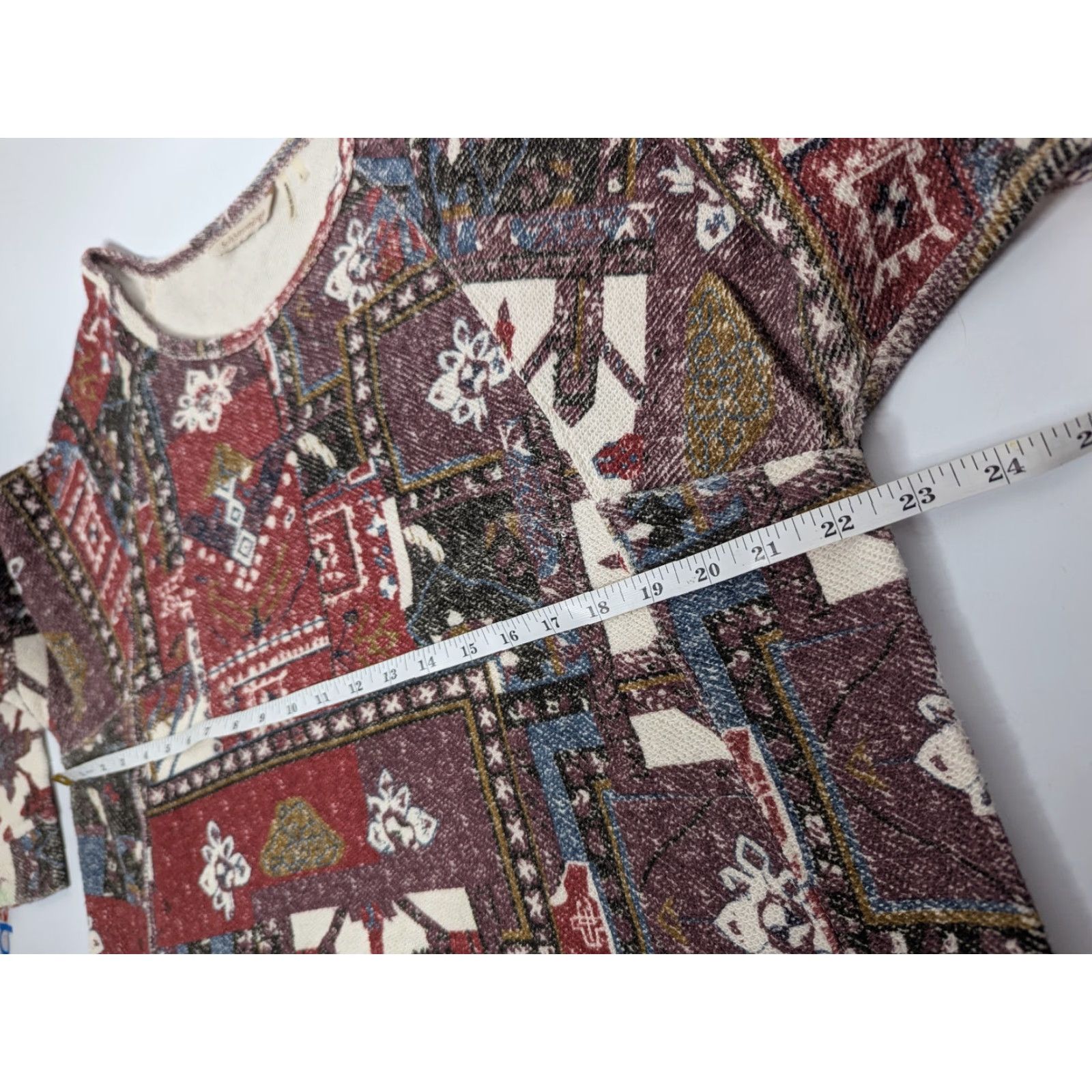 Soft Surroundings VINTAGE Soft Surroundings Rust Casablanca Pullover Sweater Abstract Boho Size Large Size L / US 10 / IT 46 - 6 Thumbnail