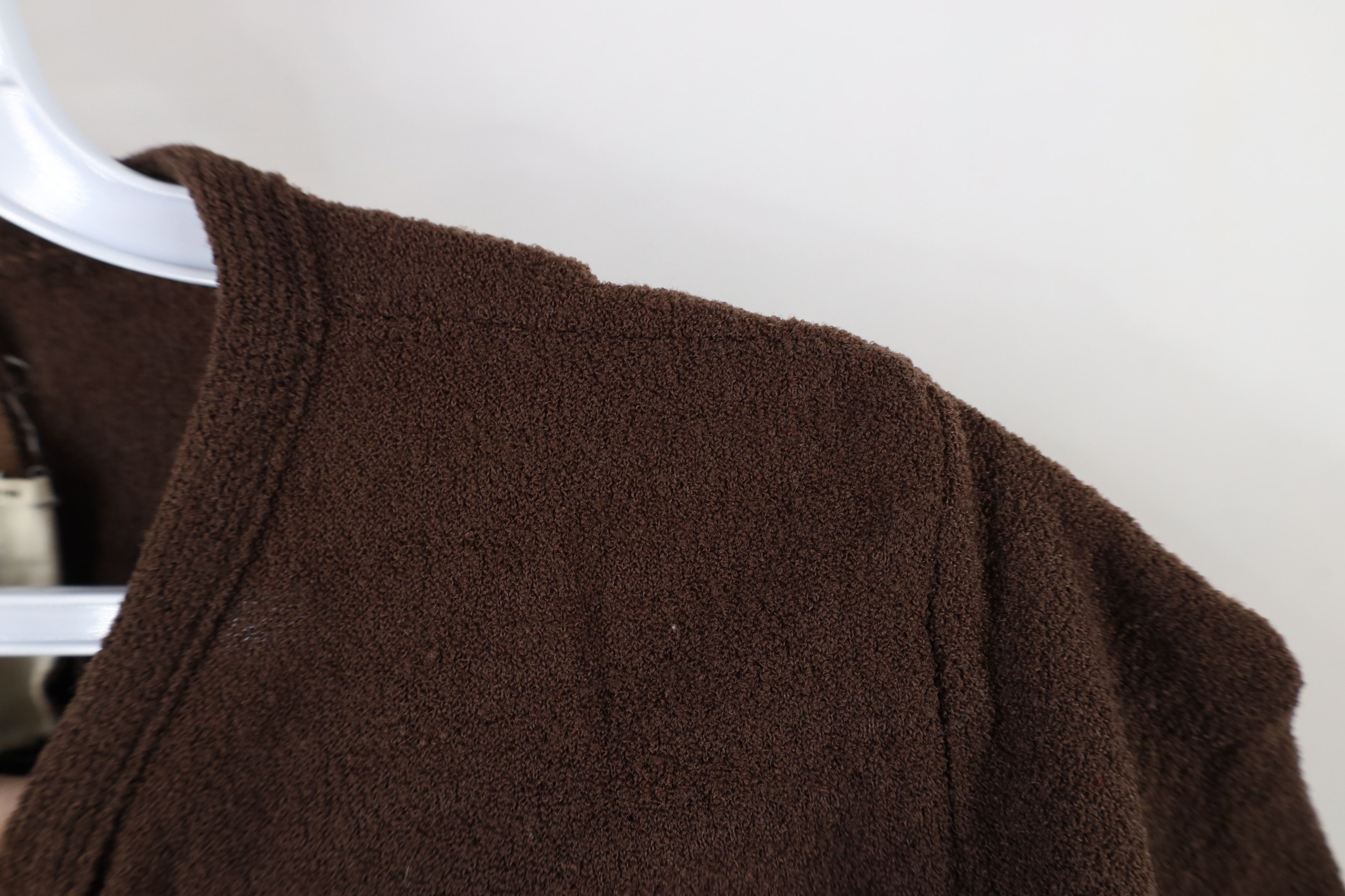 Vintage Vintage 60s 70s Streetwear Knit Back Zip T-Shirt Brown USA Size XS / US 0-2 / IT 36-38 - 4 Thumbnail