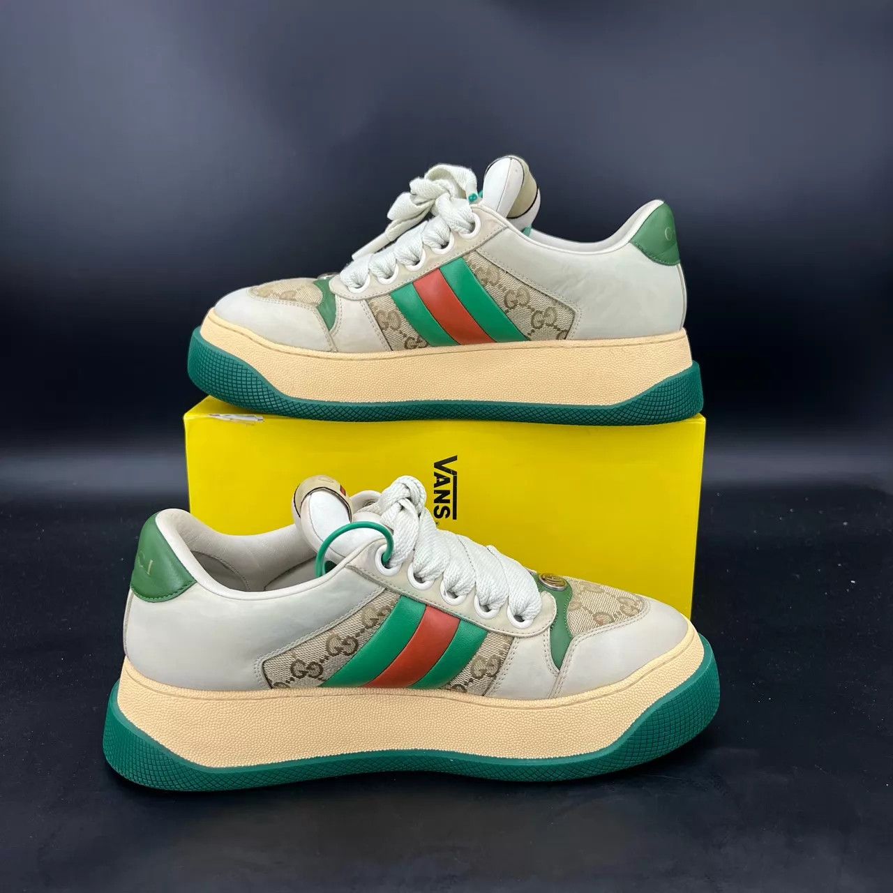 Gucci Gucci Rhyton Enamel Green US9.5/EU43.5 Size US 10.5 / EU 43-44 - 5 Thumbnail