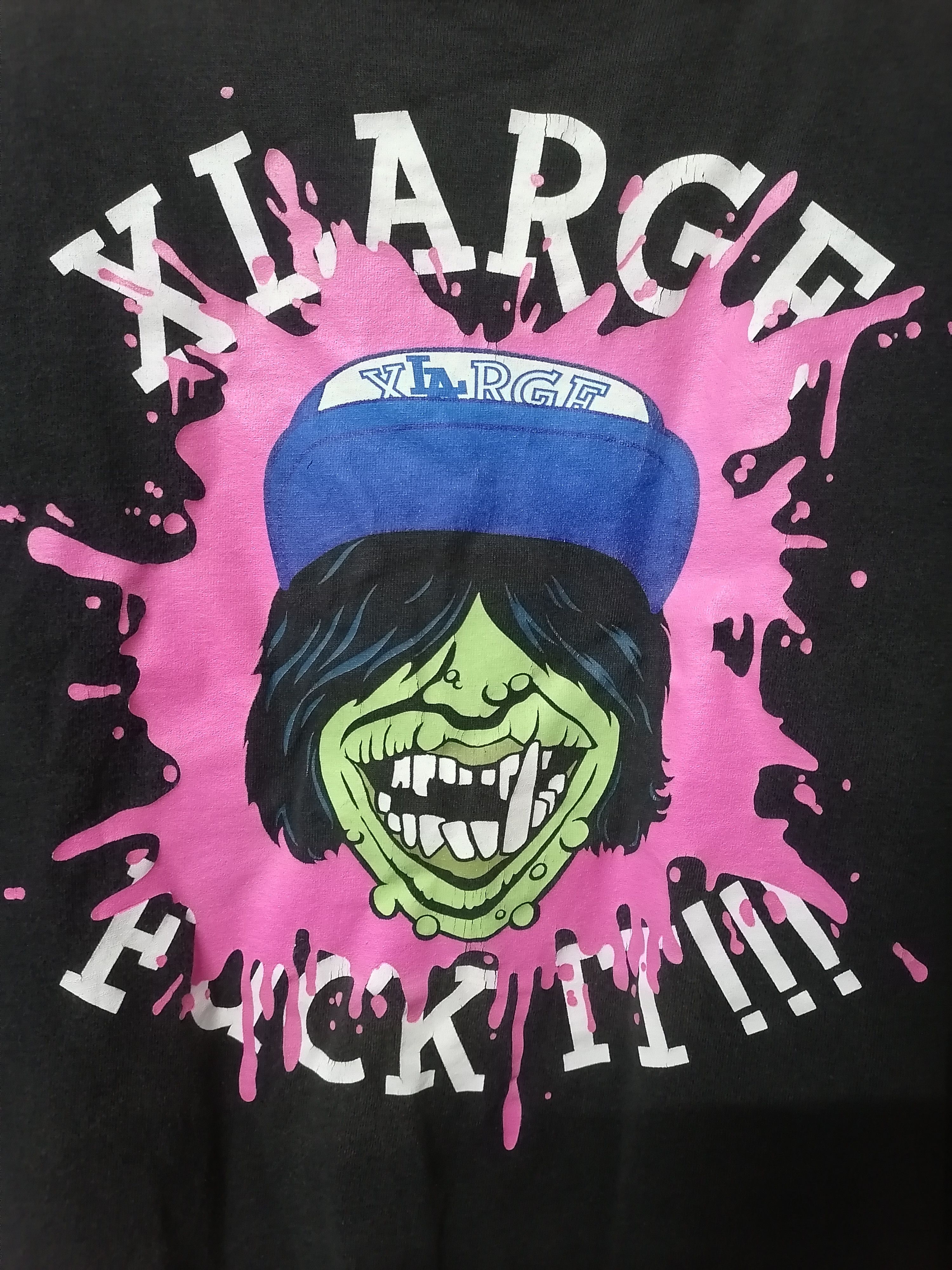Vintage × Xlarge Trashed Faded 90s Xlarge Fuck It!!! T-shirt Size US L / EU 52-54 / 3 - 2 Thumbnail