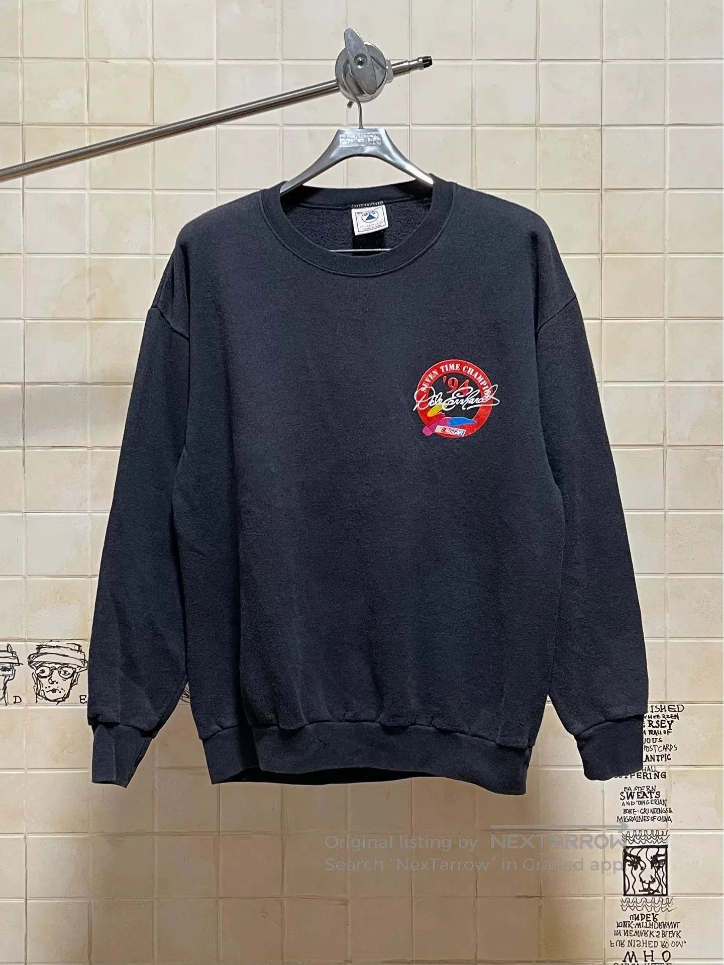VINNY's Vintage 90s Racing Graphic Sweatshirt. Size US M / EU 48-50 / 2 - 1 Thumbnail