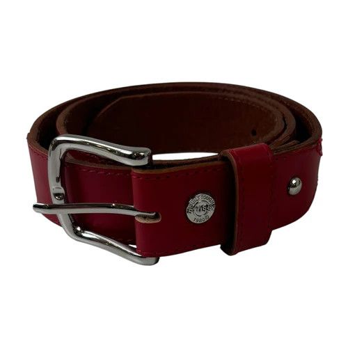 Stussy L/XL Stussy Lizard Texture Underlay Belt in Cognac