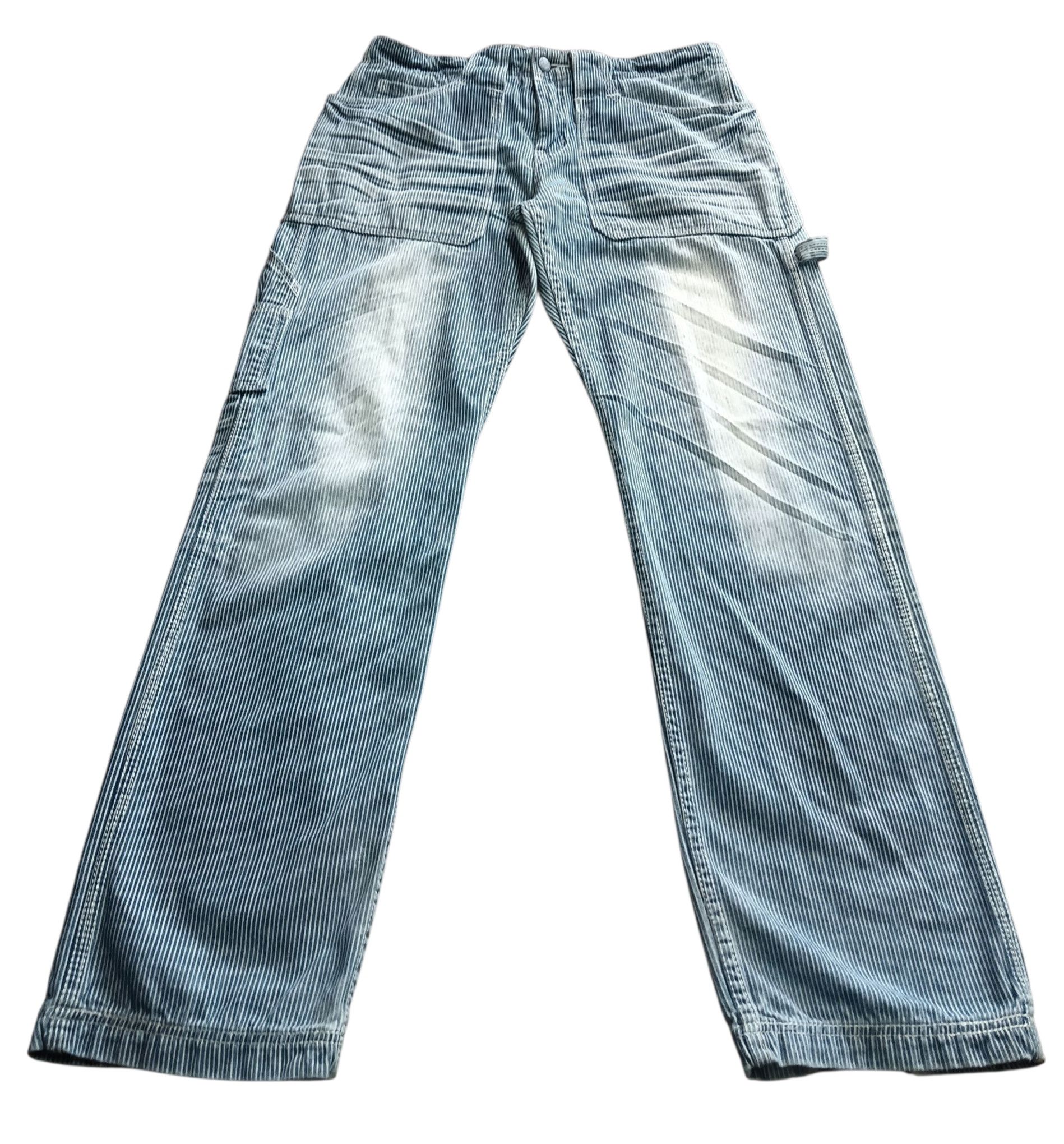Other Distressed Carpenter Striped Jeans Size US 32 / EU 48 - 4 Thumbnail