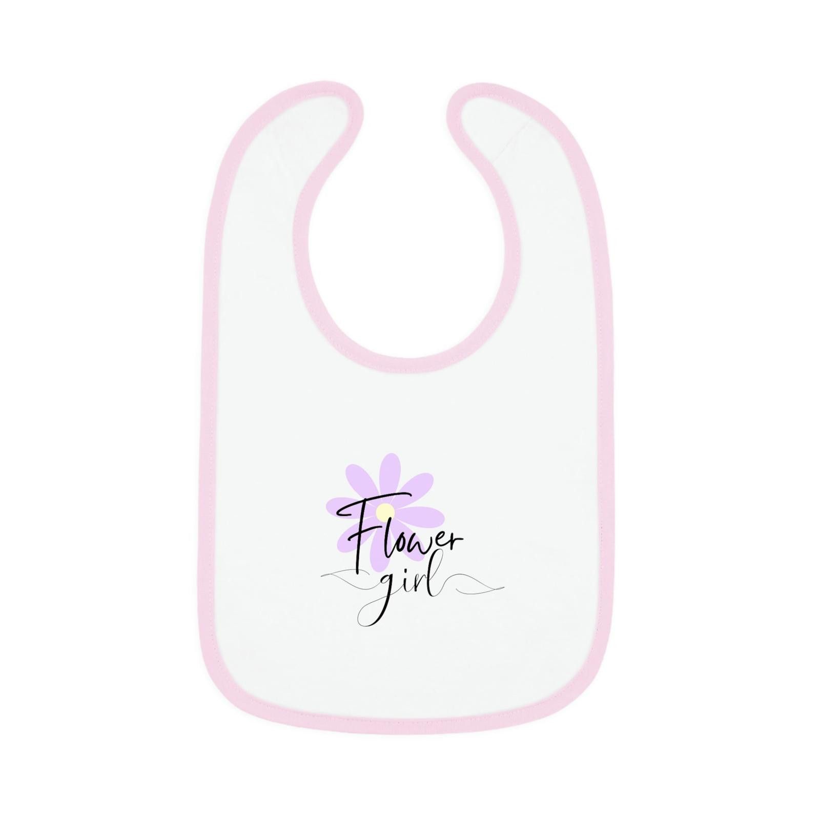 Designer Flower Girl Ideas, Baby Bib for Flower Girl, Jersey Bib Size ONE SIZE - 1 Thumbnail