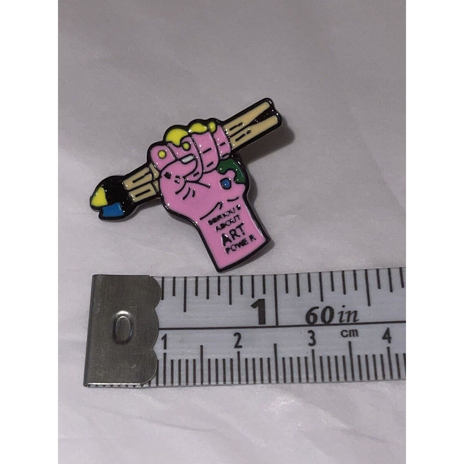 Other Pink Art Paint Brushes Pin Brooch Size ONE SIZE - 1 Preview