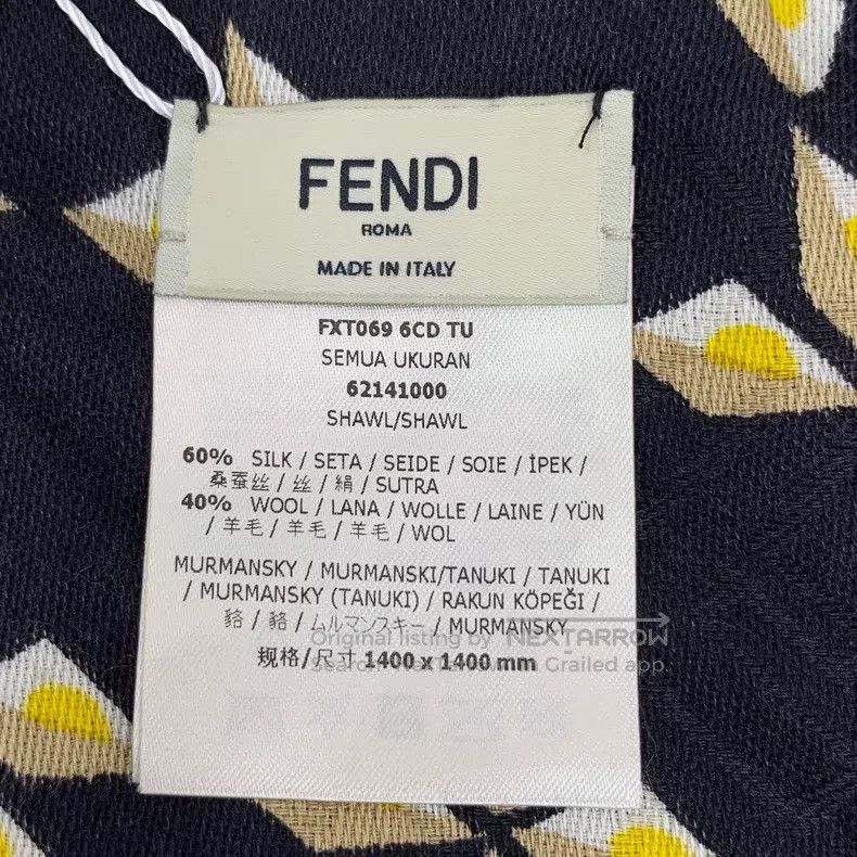 Other Fendi Colorblock Geometric Pattern Printed Silk Shawl Jack Size M / US 6-8 / IT 42-44 - 5 Thumbnail