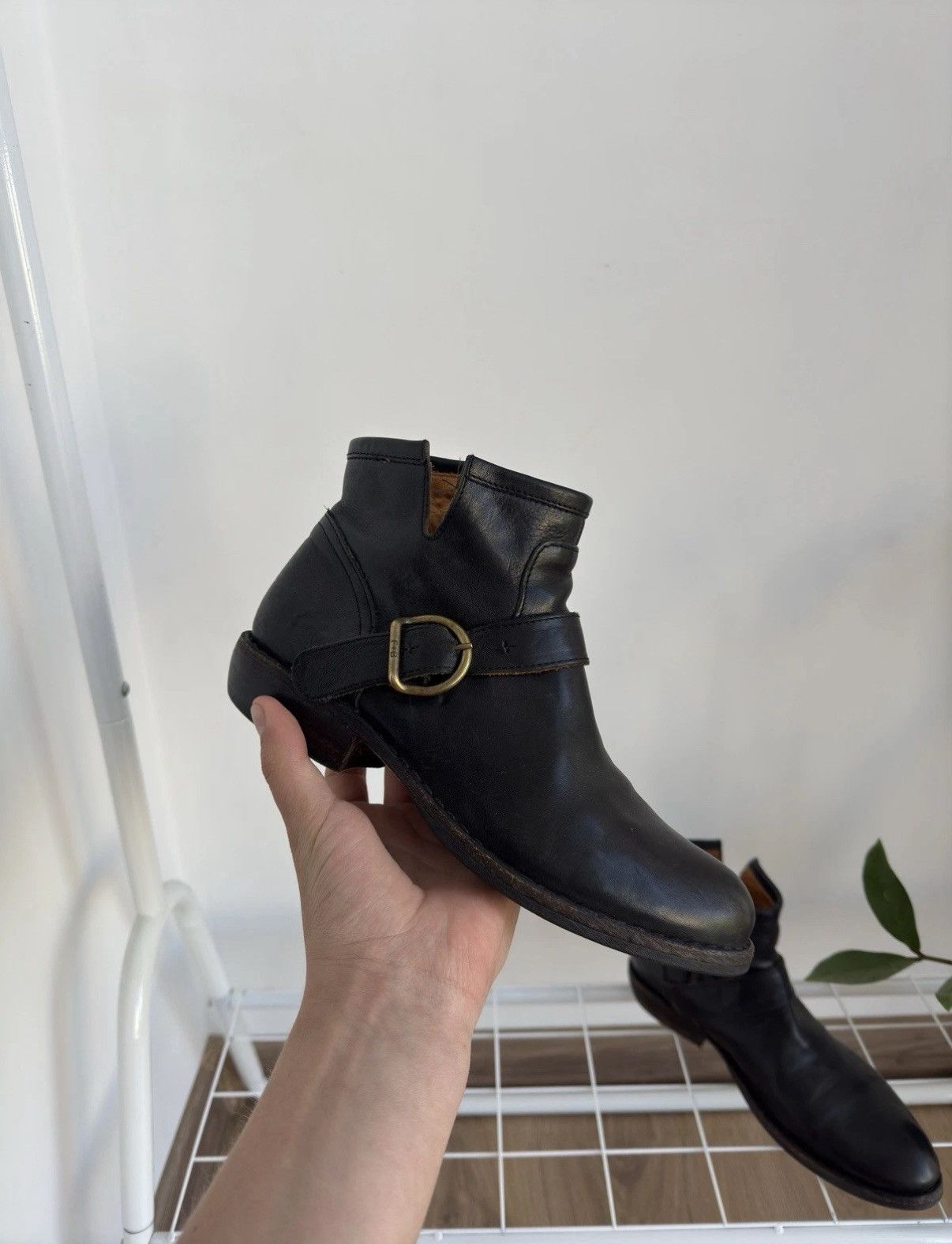 Fiorentini + Baker Fiorentini BAKER Vintage Y2K Woman Leather Biker Black Boots Size US 6 / IT 36 - 3 Thumbnail