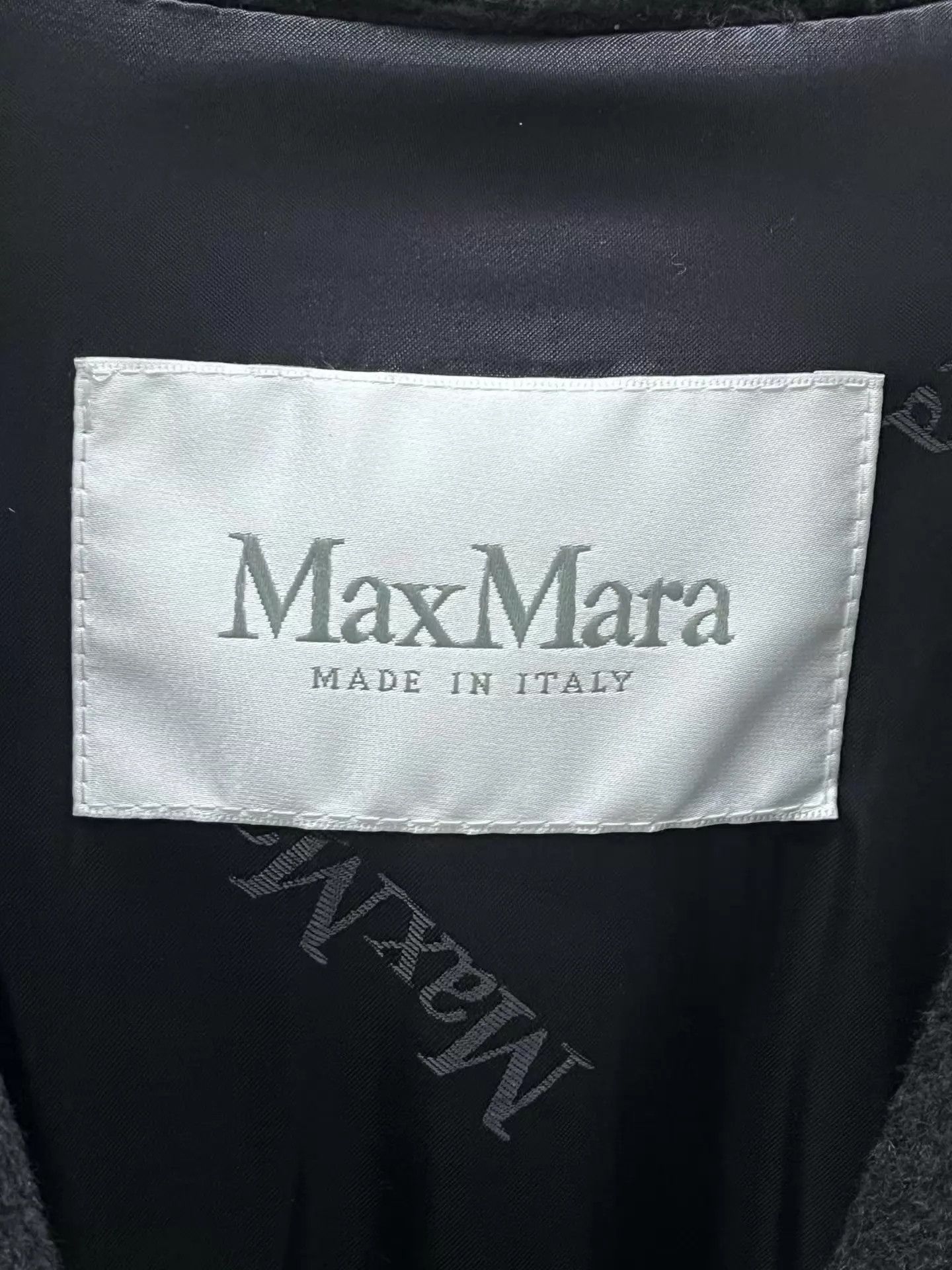 Max Mara Maxmara Manuela Mid-Length Camel Hair Black Coat Size 32 Size XXS / US 00 / IT 34 - 3 Thumbnail
