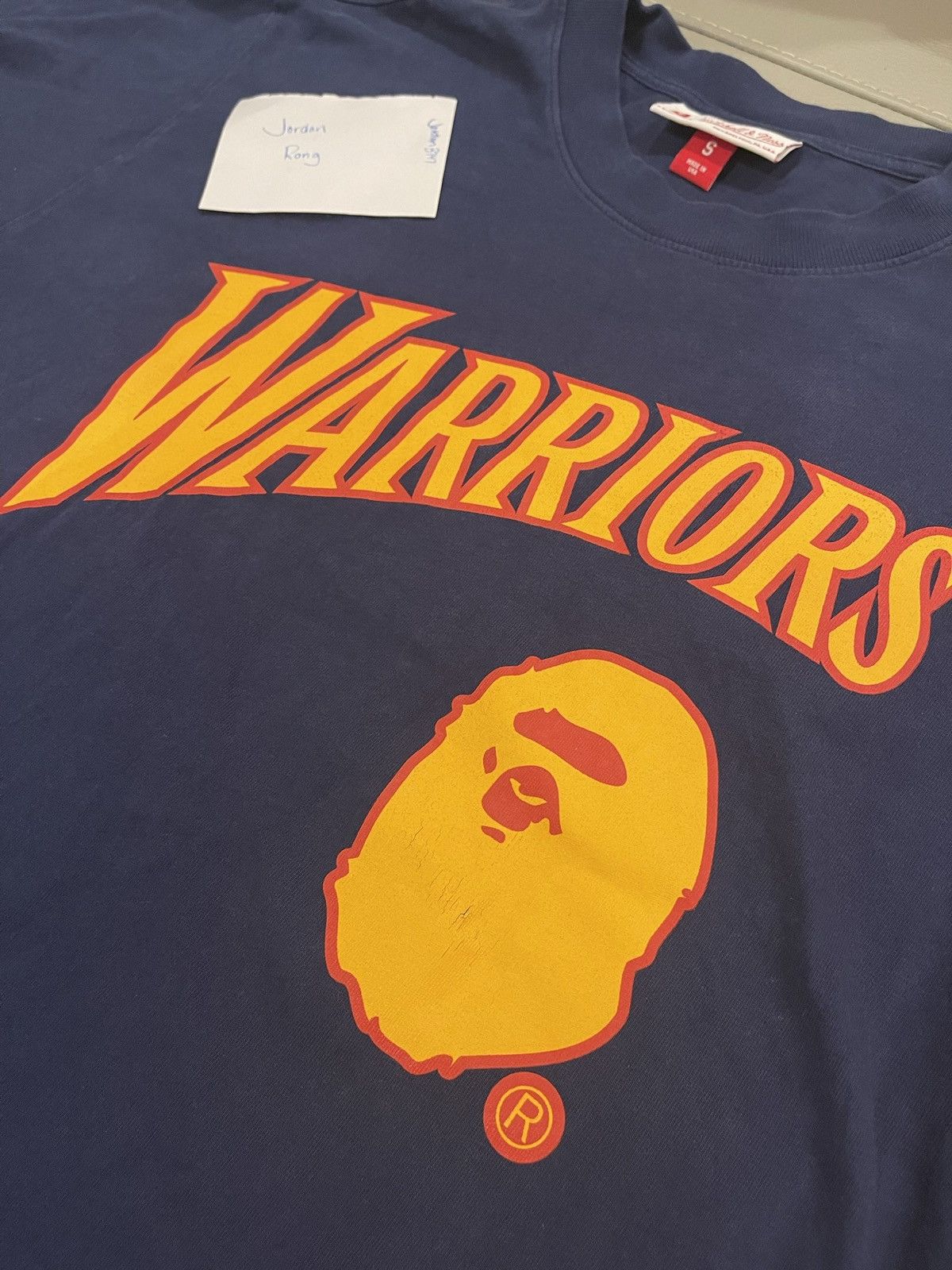 Bape x Mitchell Ness Golden State Warriors Tee