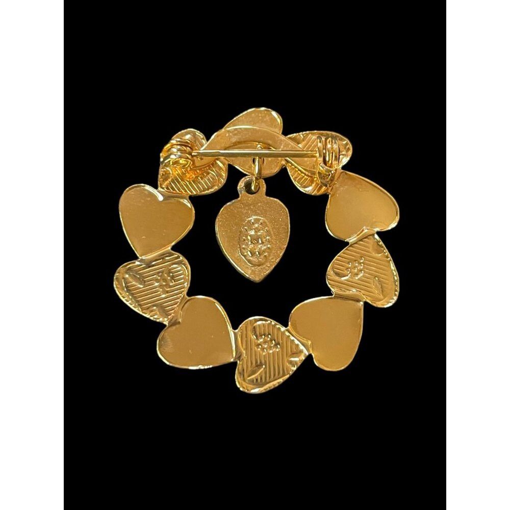 Other Vintage Gold Toned Virgin Mary Heart Wreath Religious Pin Size ONE SIZE - 3 Thumbnail