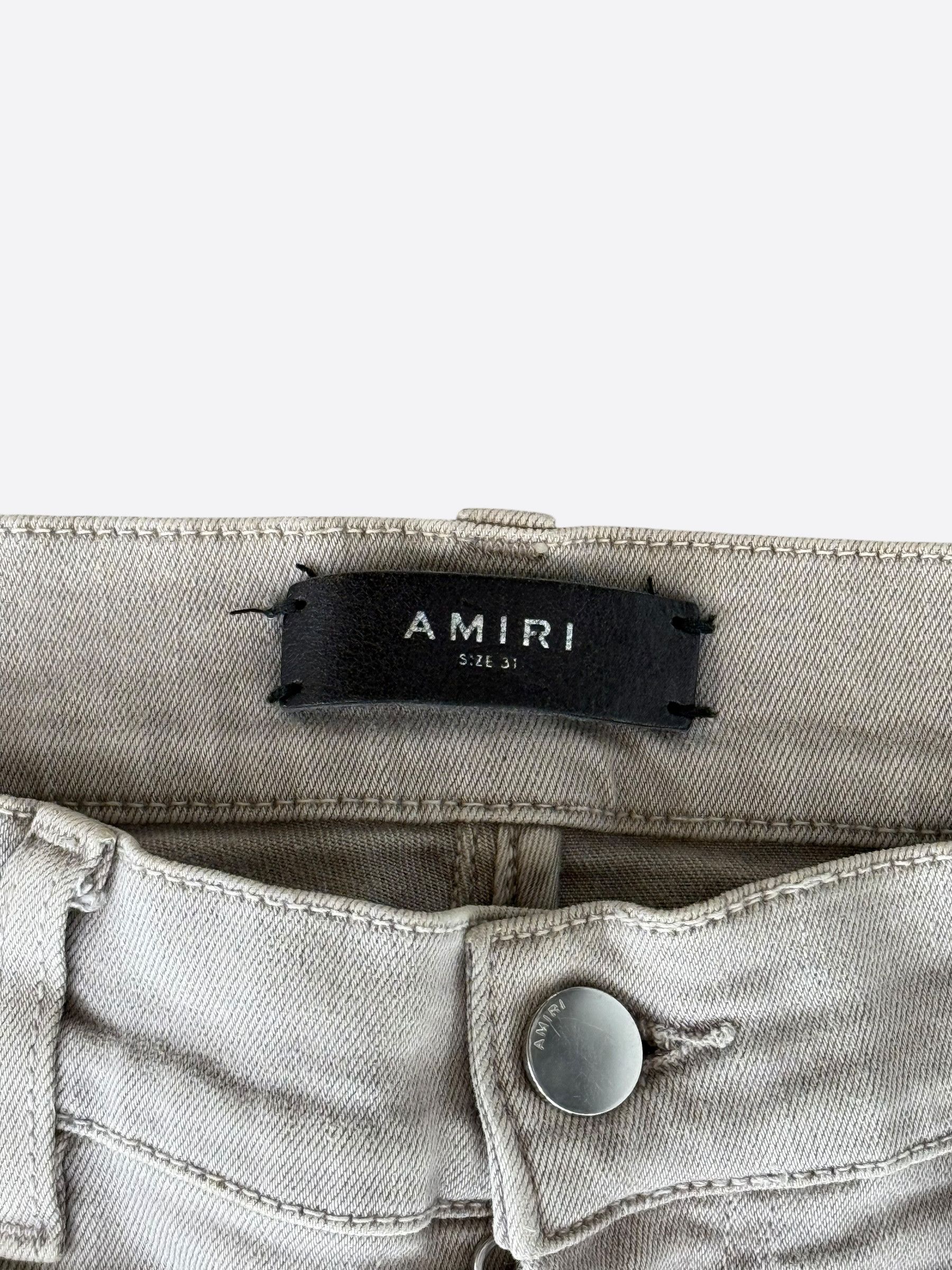 Amiri Amiri Light Grey Patch MX1 Jeans Size US 31 - 3 Thumbnail