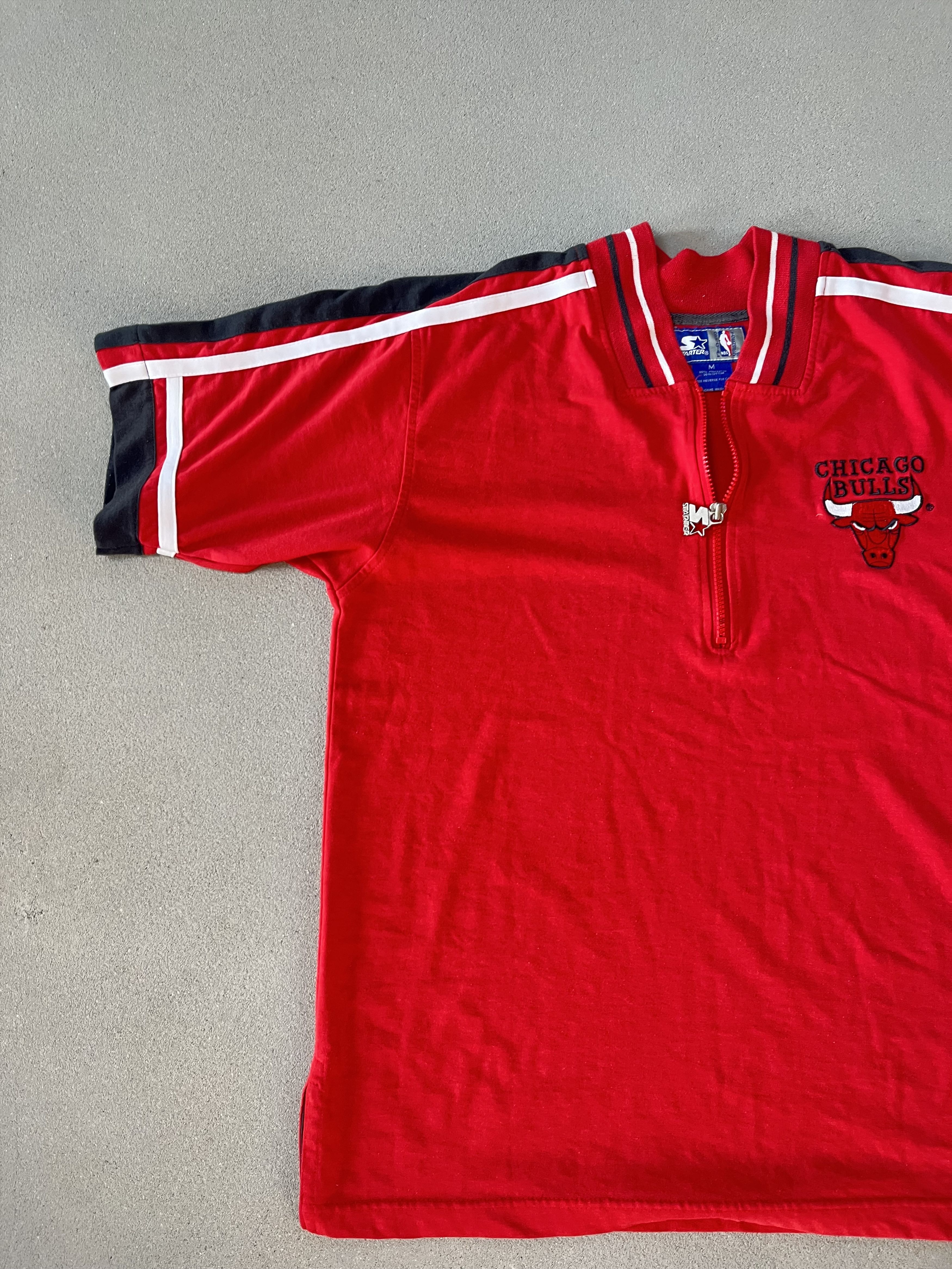 NBA × Starter × Vintage Vintage Half Zip T-Short Tee Chciago Bulls Starter Size US M / EU 48-50 / 2 - 3 Thumbnail