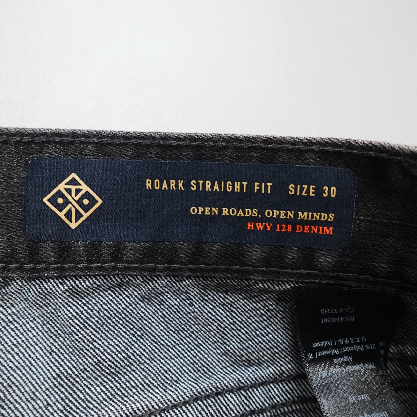 Roark Roark Jeans RD210 HWY 128 Straight Fit Denim Black 30x32 Mens Regular Size 30 31 Inseam 32 Size US 30 / EU 46 - 5 Thumbnail