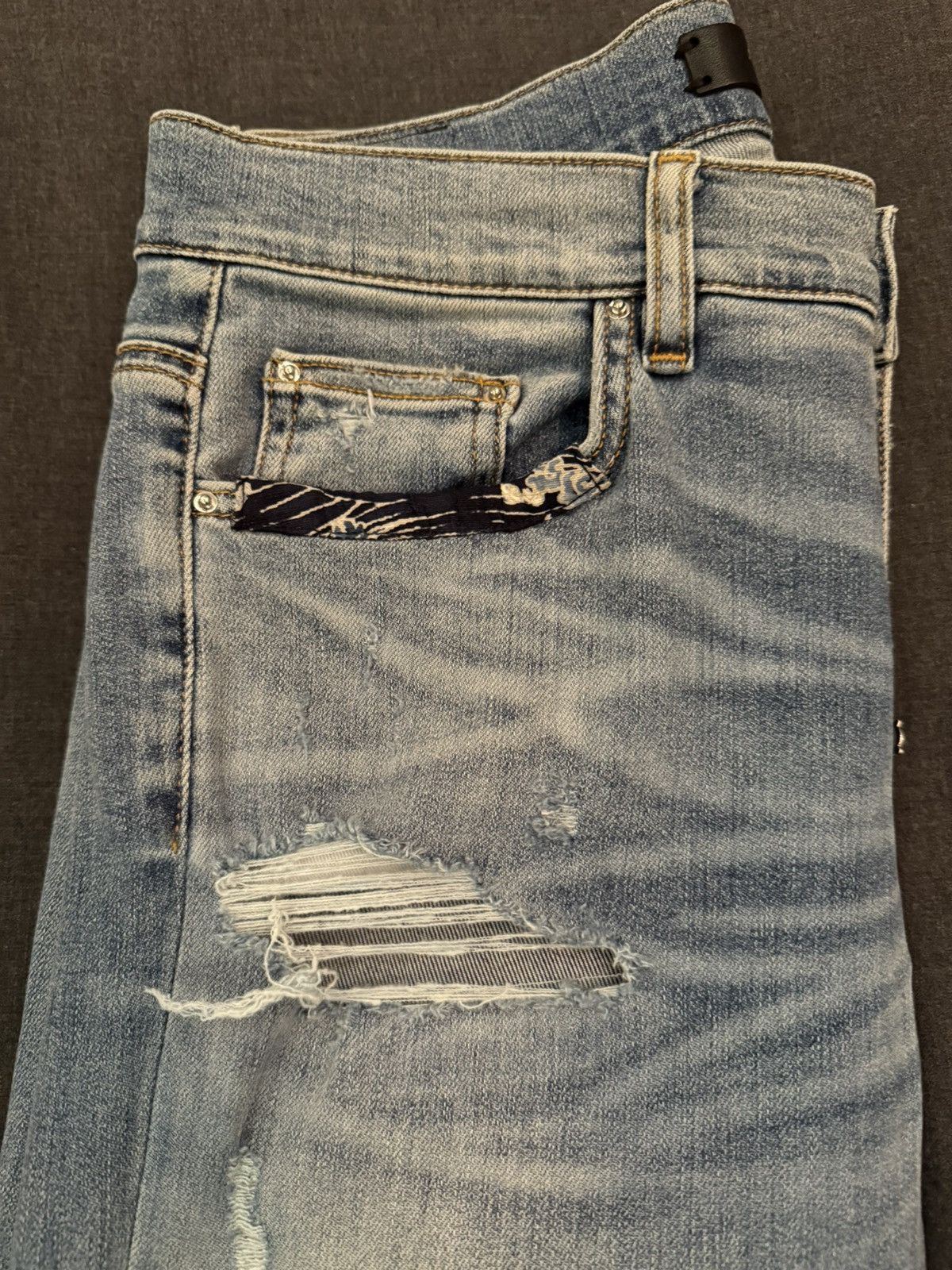 Amiri amiri japanese repair rosebowl jeans patchwork Size US 32 / EU 48 - 7 Thumbnail