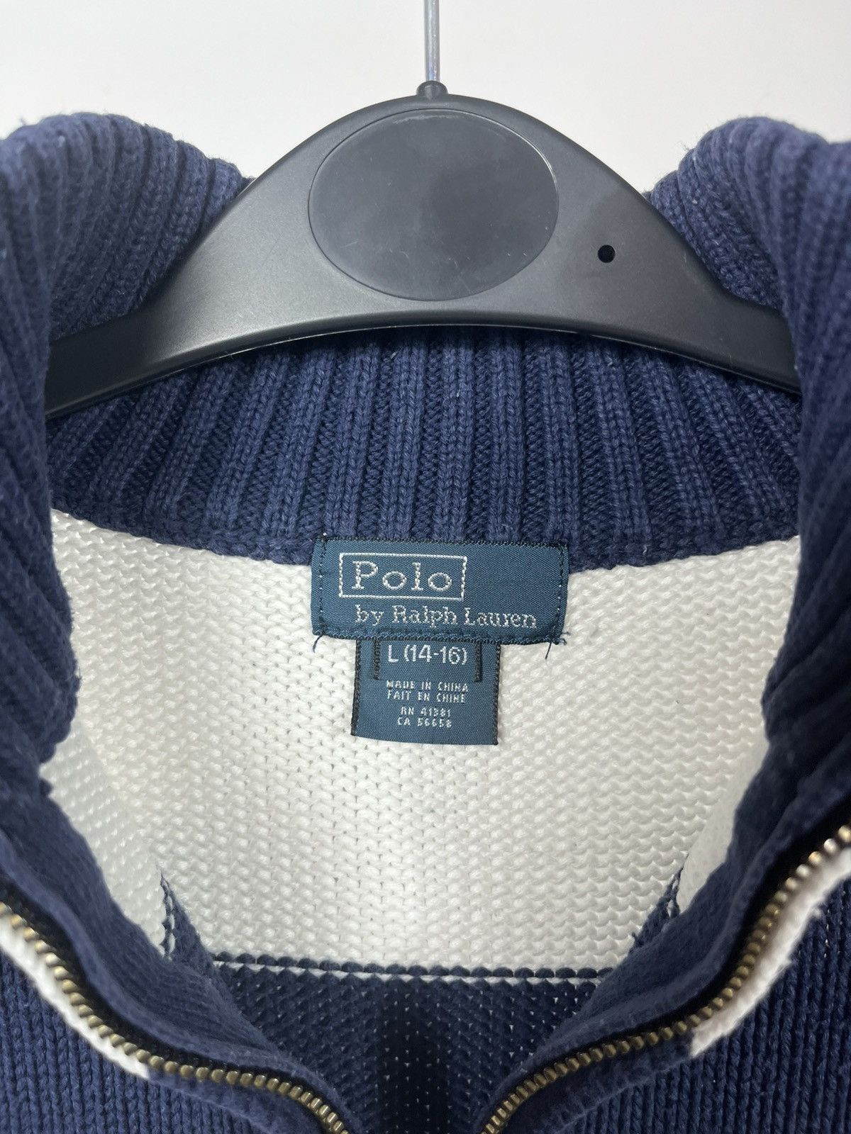 Polo Ralph Lauren Polo Ralph Lauren Striped Quarter Knit Sweater Navy White Size US S / EU 44-46 / 1 - 5 Thumbnail