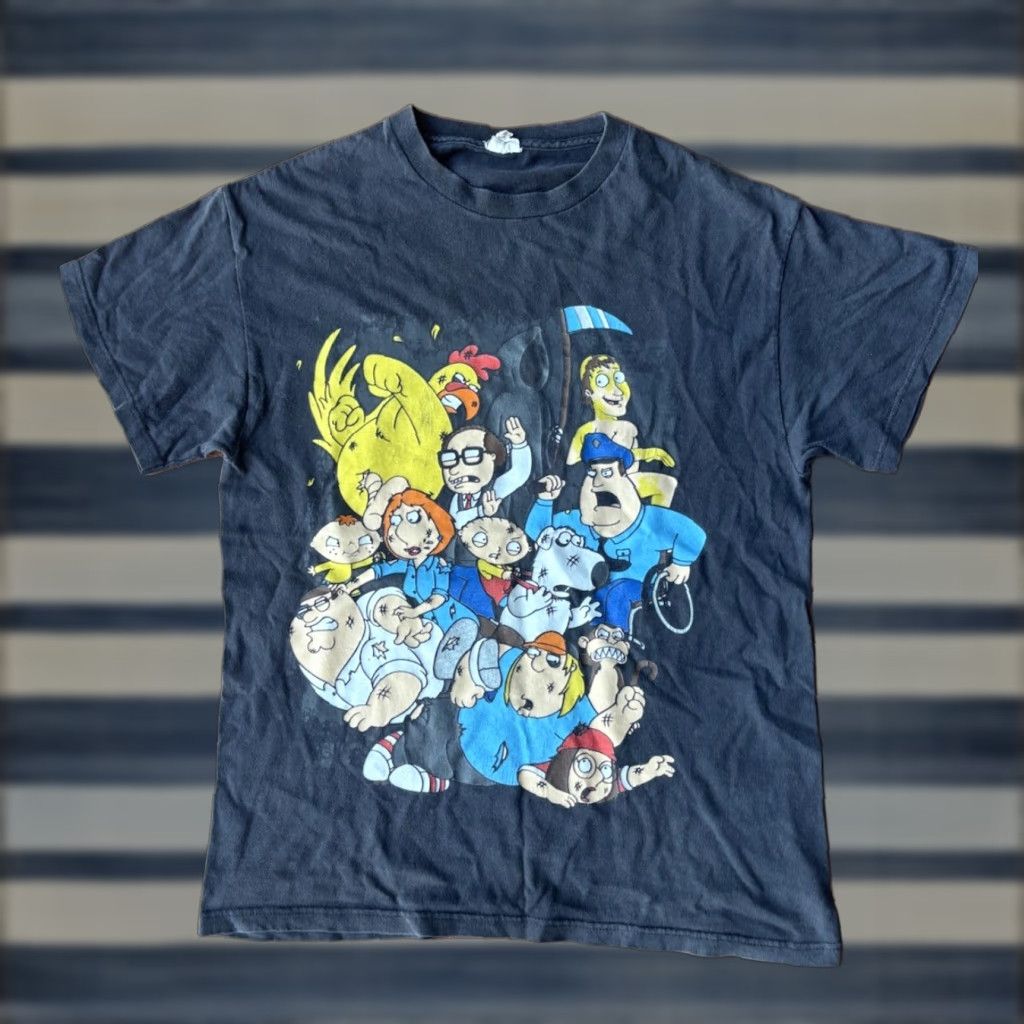 Delta VINTAGE Family Guy Promo T-Shirt Black M Crew Neck Peter Stewie Brian Cotton Delta Men Short Sleeve 2000s Cartoon Graphic Print Logo celebration Size US M / EU 48-50 / 2 - 1 Thumbnail
