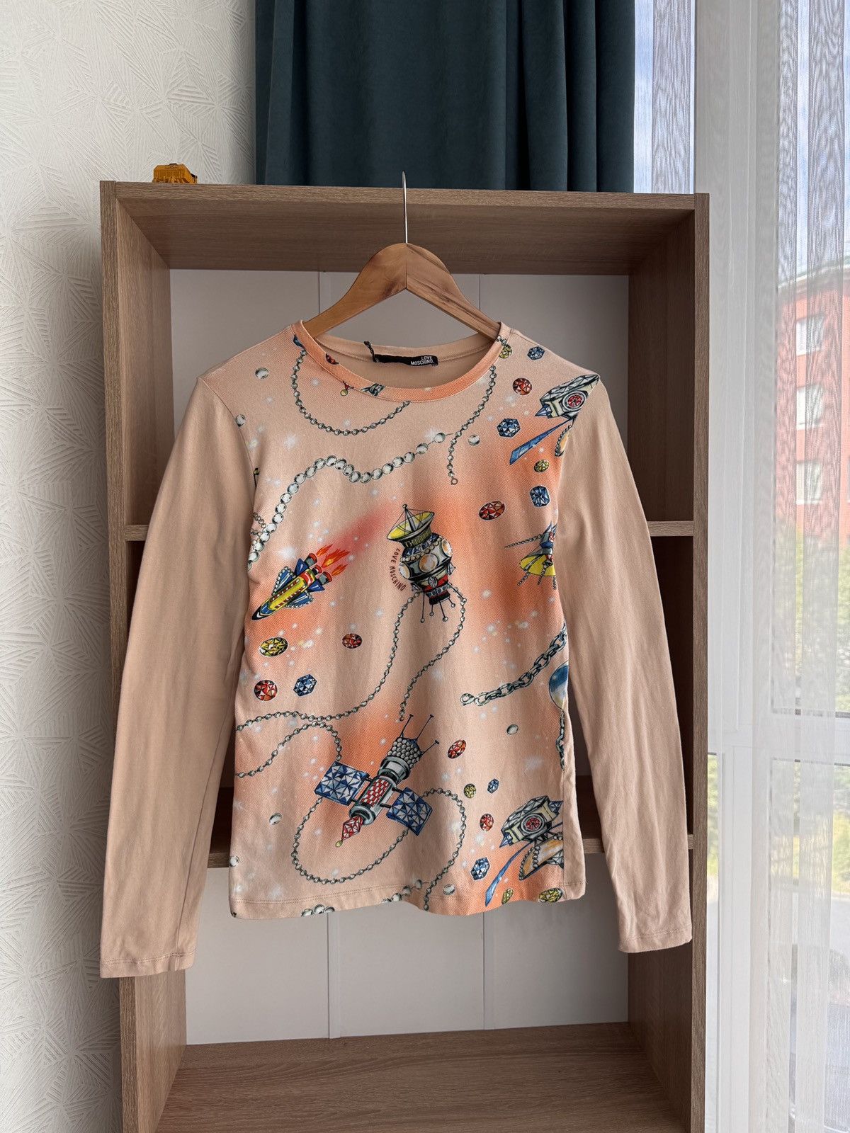 Love Moschino × Moschino × Vintage Vintage Love Moschino Luxury Space Galaxy LongSleeve Size M / US 6-8 / IT 42-44 - 8 Thumbnail