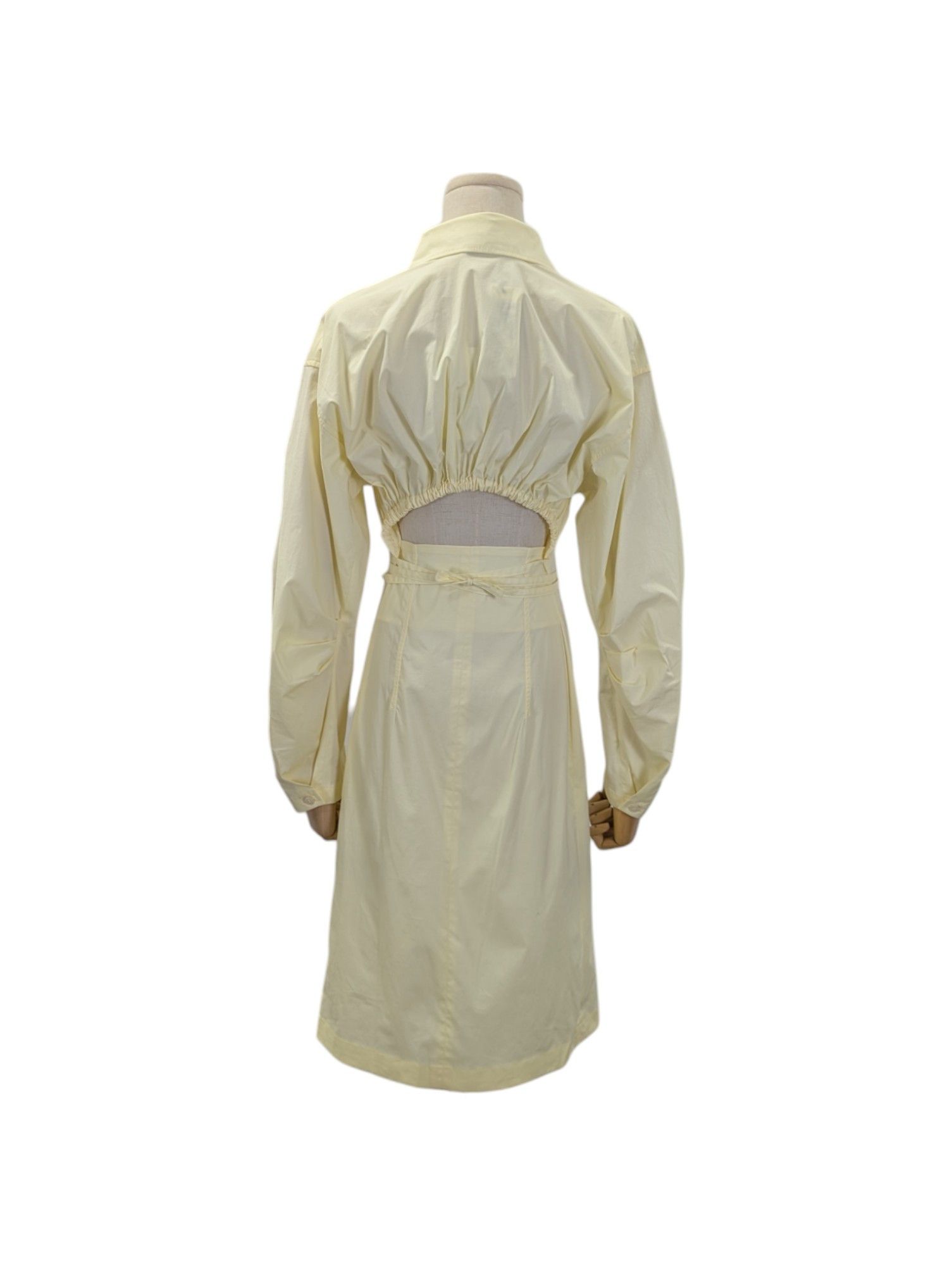 Acne Studios Light Yellow Long Sleeve Shirt Dress Size XXS / US 00 / IT 34 - 2 Thumbnail