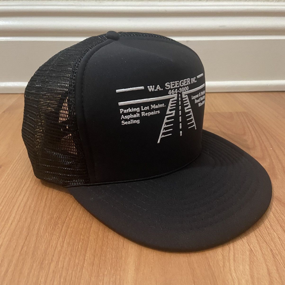 Vintage Vintage W.A. Seeger Inc. Construction Logo Trucker Hat Size ONE SIZE - 3 Thumbnail