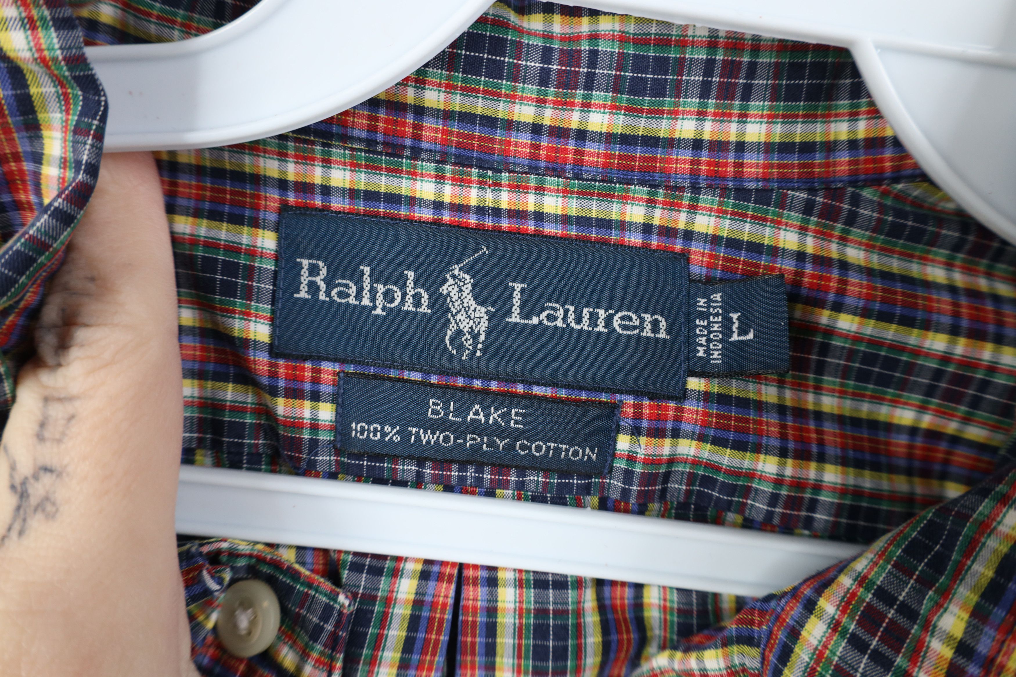 Polo Ralph Lauren Vintage 90s Ralph Lauren Rainbow Plaid Button Down Shirt Size US L / EU 52-54 / 3 - 9 Thumbnail