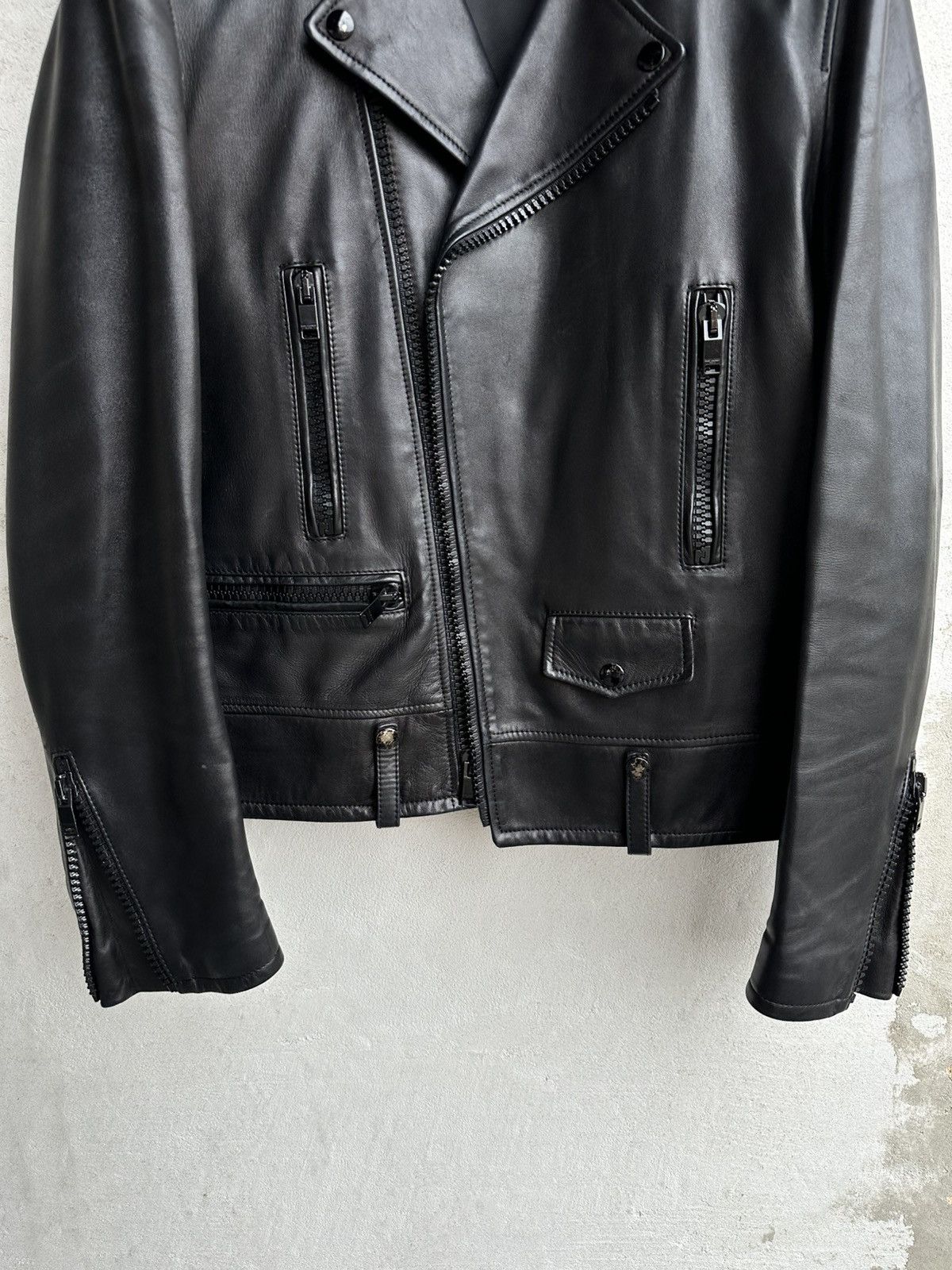 Hedi Slimane × Saint Laurent Paris [50] 2015 Black L01 lambskin leather jacket Size US M / EU 48-50 / 2 - 5 Thumbnail