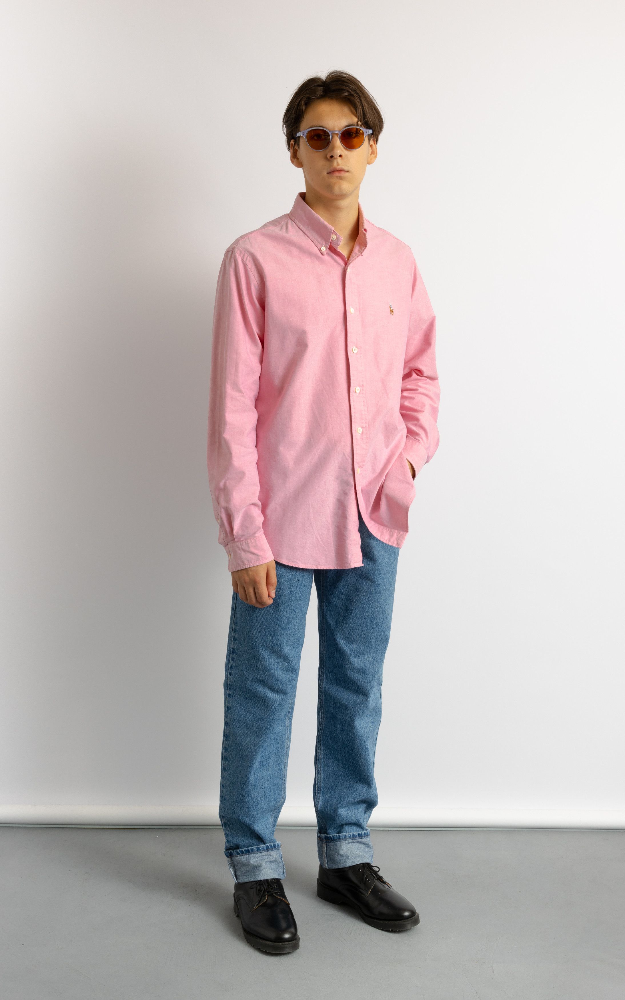 Ralph Lauren Man Ralph Lauren Blue Label Pink Regular Shirt 8738 Size US M / EU 48-50 / 2 - 5 Thumbnail